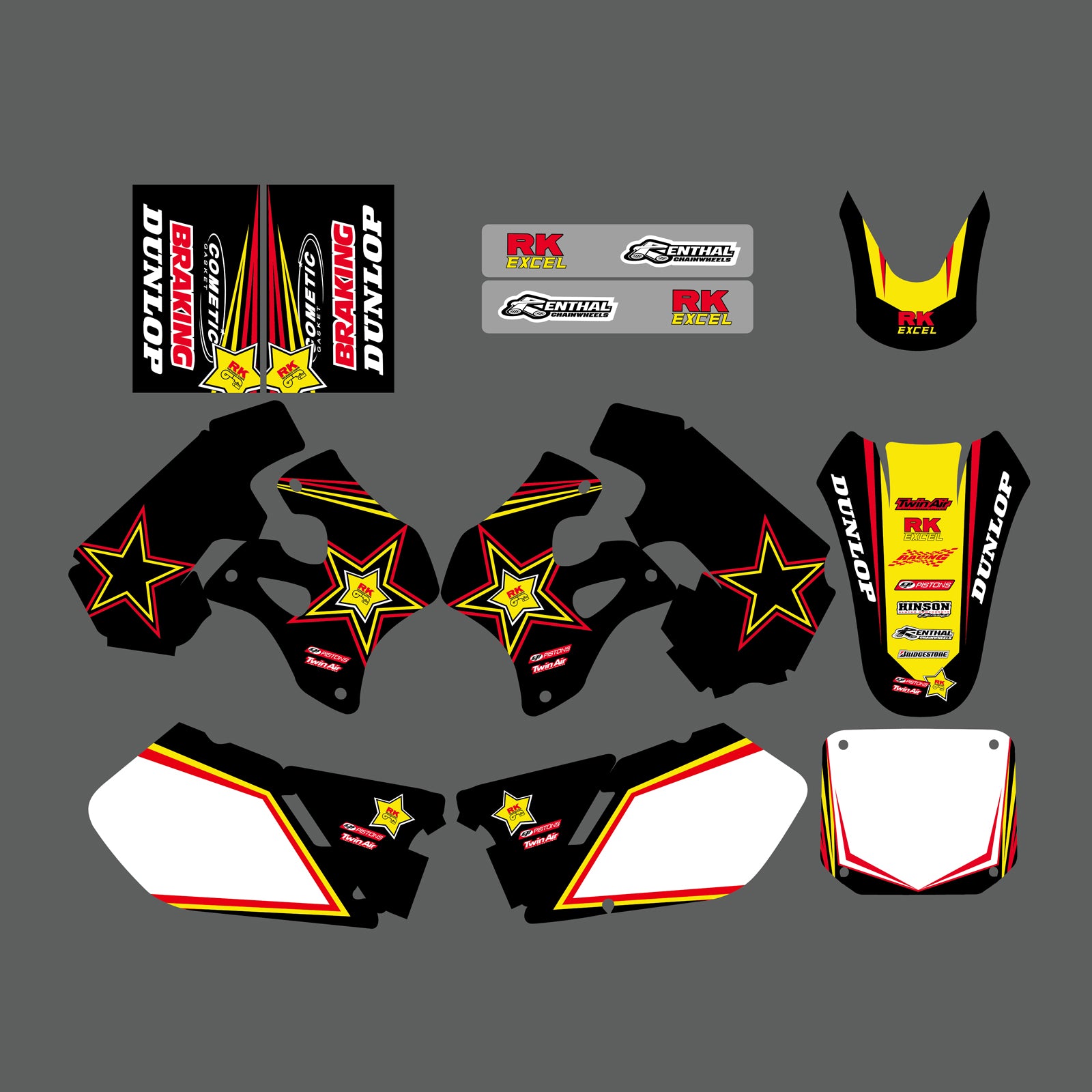 Full Graphic Background Decal Stickers for SUZUKI RM125/RM250 1996-1998