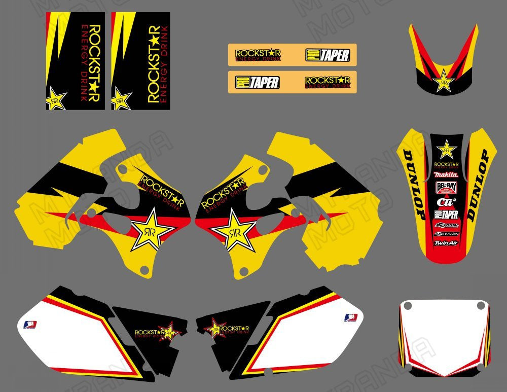 Full Graphic Background Decal Stickers for SUZUKI RM125/RM250 1996-1998