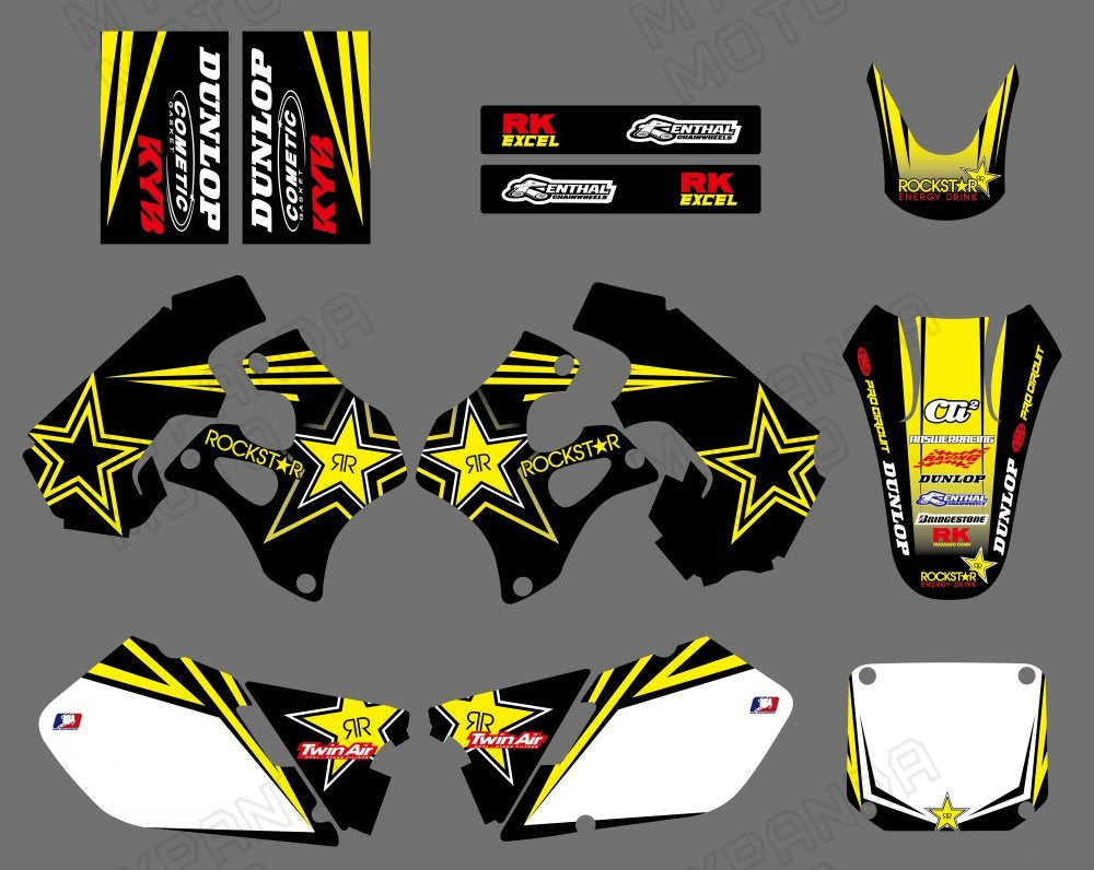 Full Graphic Background Decal Stickers for SUZUKI RM125/RM250 1996-1998