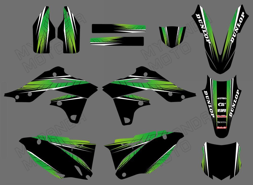 Graphic Decals Stickers Set For KAWASAKI KXF250 2013-2014