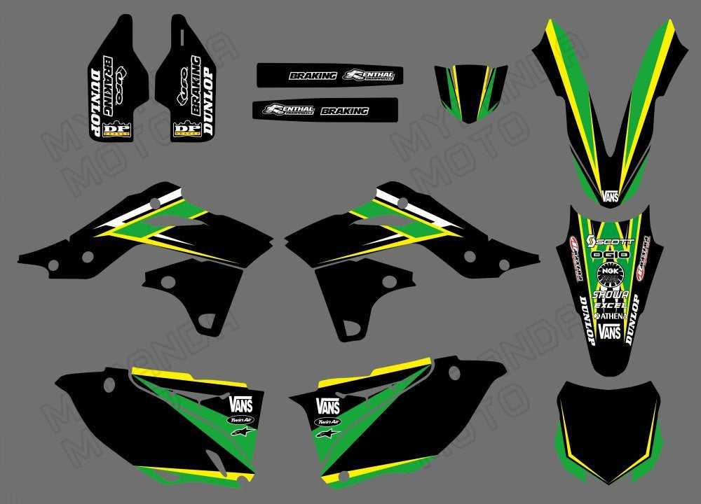 Graphic Decals Stickers Set For KAWASAKI KXF250 2013-2014