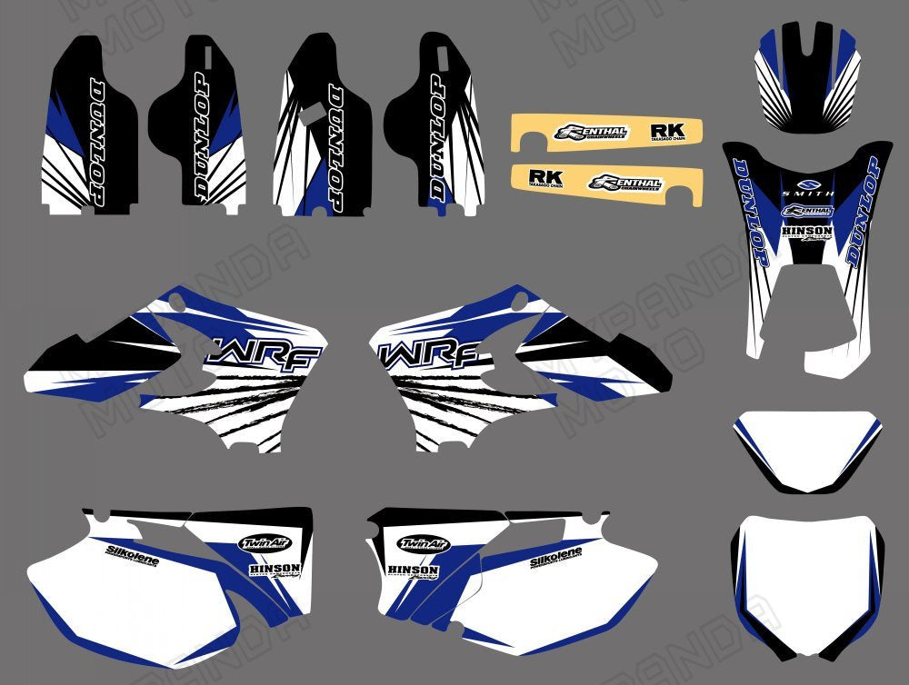 Motorcycle Team Full Decals Graphic Kit For Yamaha WR250F/WR450F 2005-2006