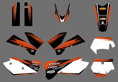 Motorcycle Full Decals Graphic Stickers Set For KTM EXC 2005-2007