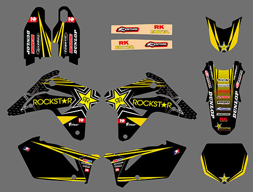 Motorcycle Team Graphics Decals Sticker Kit For Suzuki RMZ450 2007