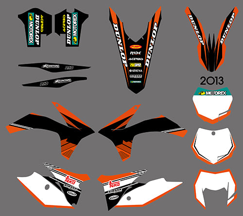 Full Decals Graphic Stickers Kit For KTM EXC 2012-2013 XC 2011