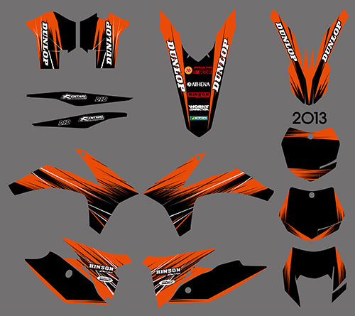 Team Graphics Decals Stickers For KTM 150 250 300 350 500 XC 2011 EXC 2012-2013