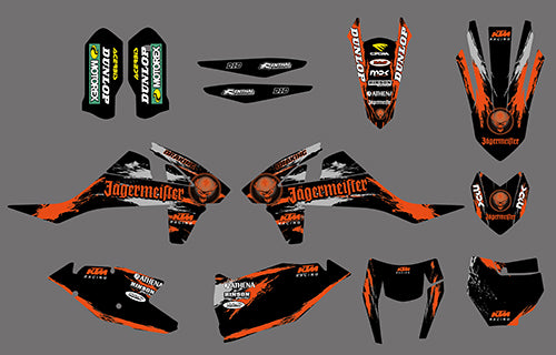 Full Graphic Decals Stickers Kits For KTM SX SXF 125-450 2016-2018