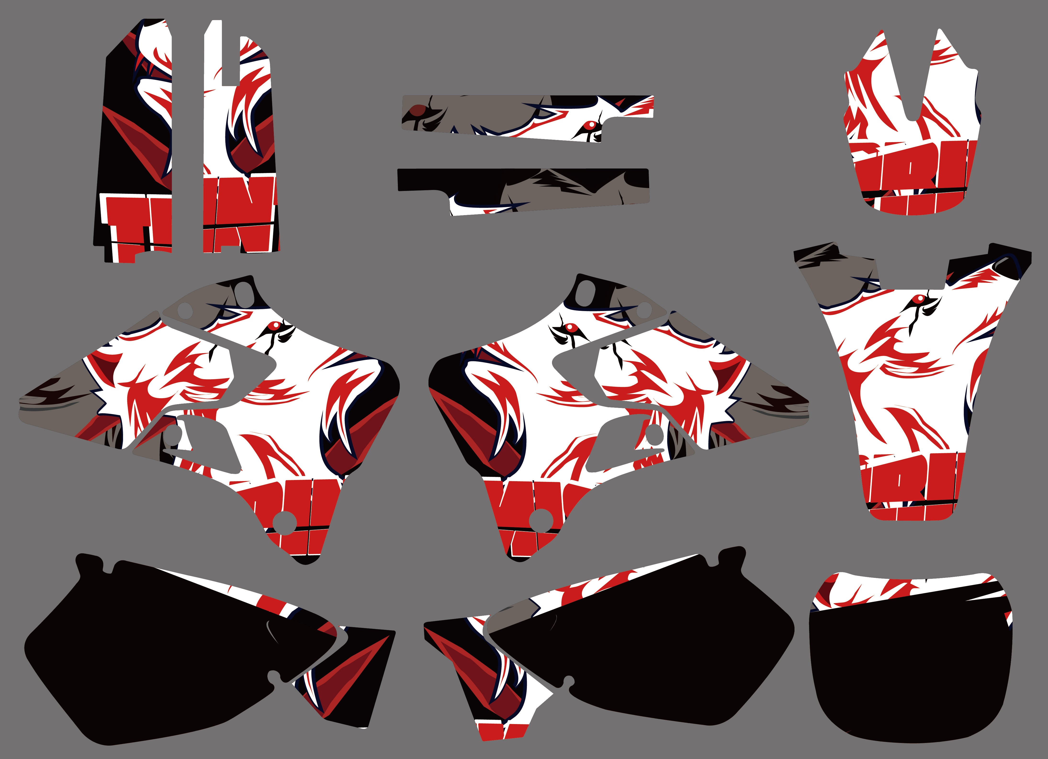 Motorcycle Team Graphic Background Decal Sticker Kit For YAMAHA YZ125/YZ250 1996-2001