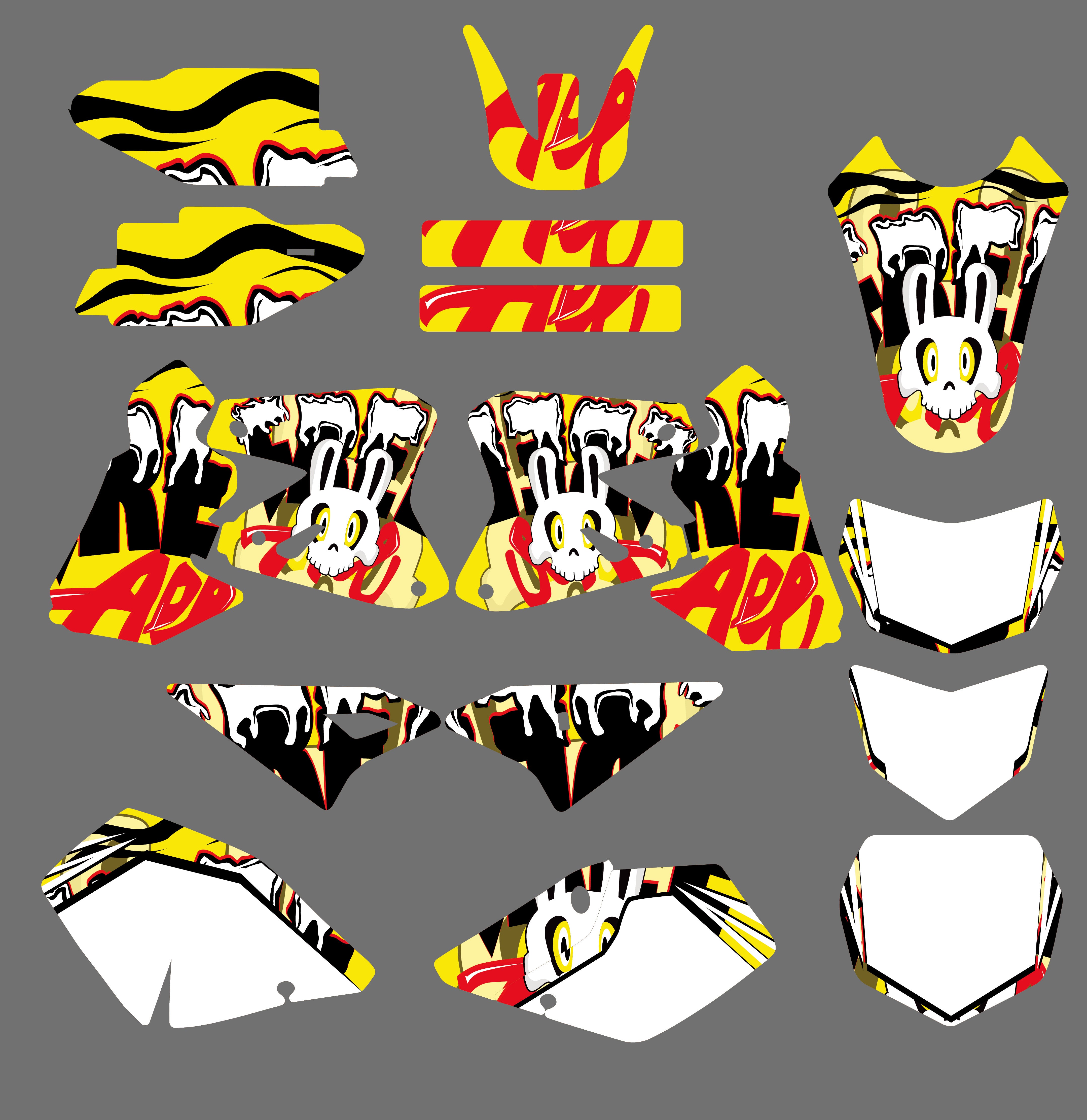 Motorcycle Team Graphic Decals Sticker Kit For Suzuki DRZ400 2000-2020