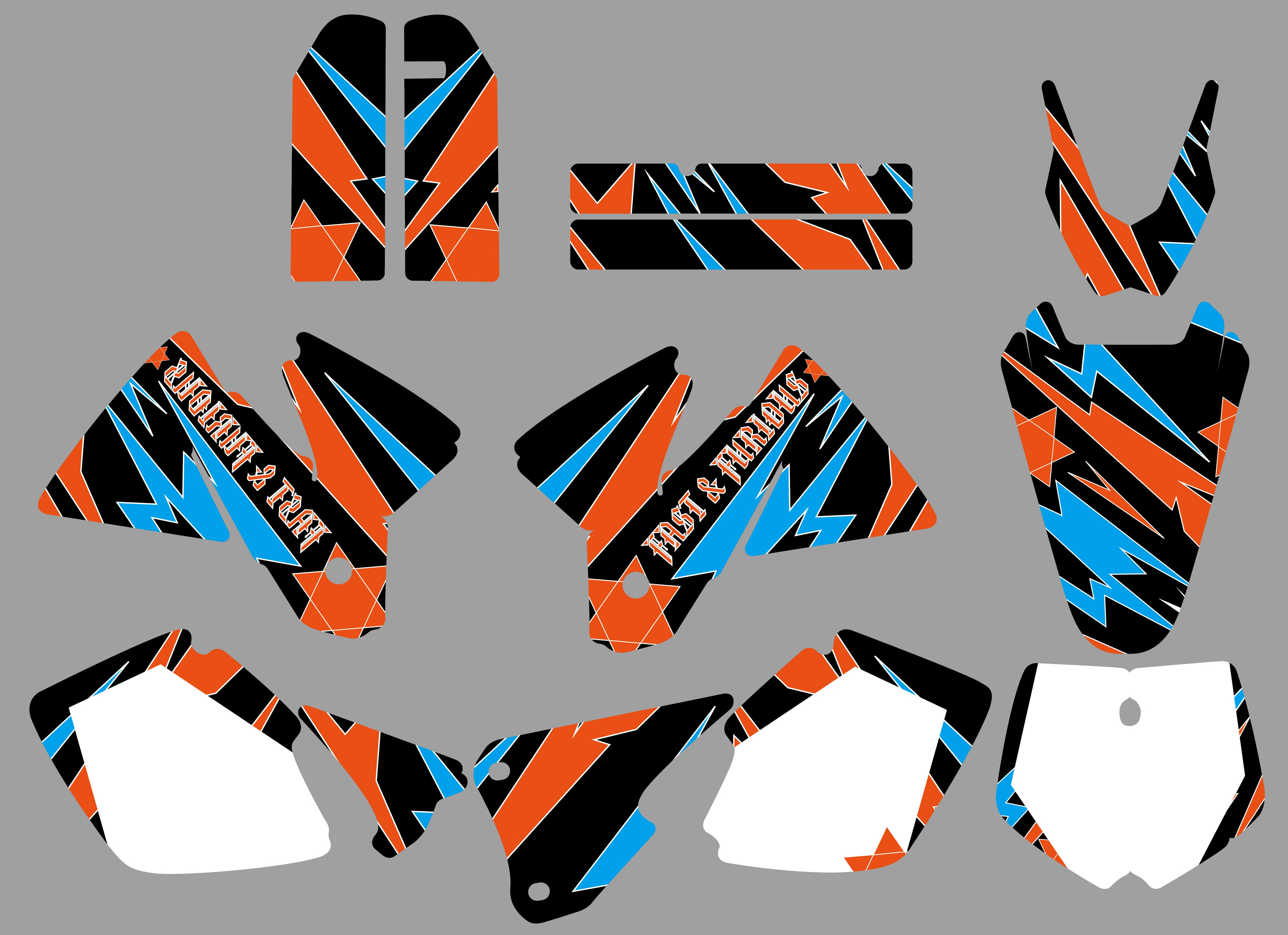 Motorcycle Team Full Graphic Decals Stickers For KTM SX 1998-2000