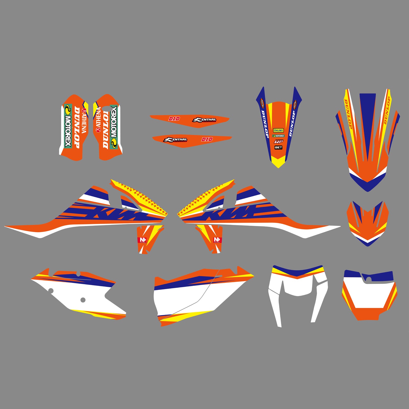 Motorcycle Graphic Decals Stickers Kits For KTM SX SXF 125-450 2016-2018
