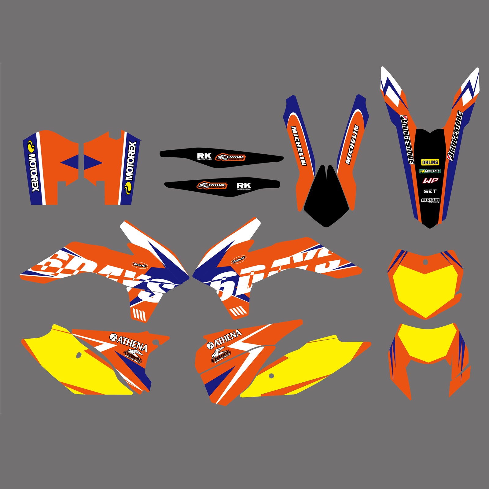Full Graphics Background Decal Stickers For KTM EXC/XC-W/XCF-W 2014-2016