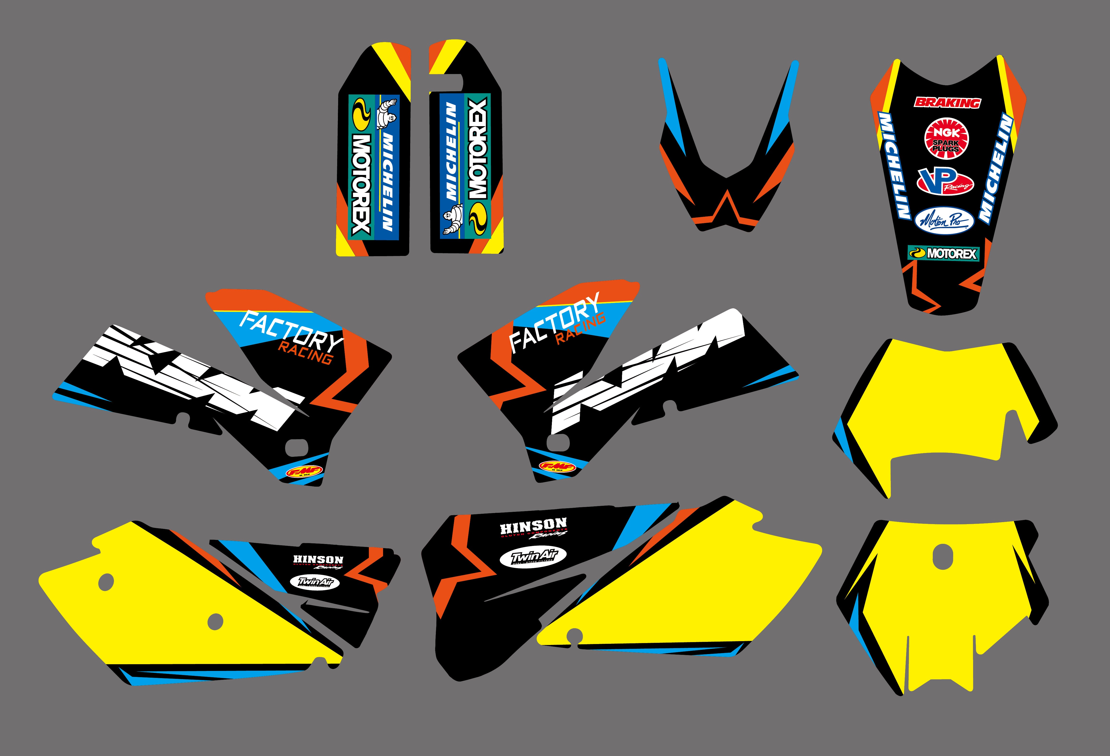 Graphics Background Decal Stickers For KTM EXC 2005-2007