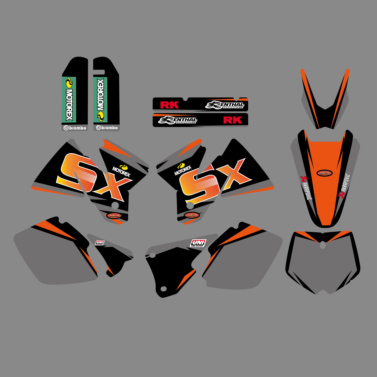 Motorcycle Graphic Decals Stickers For KTM SX 1998-2000