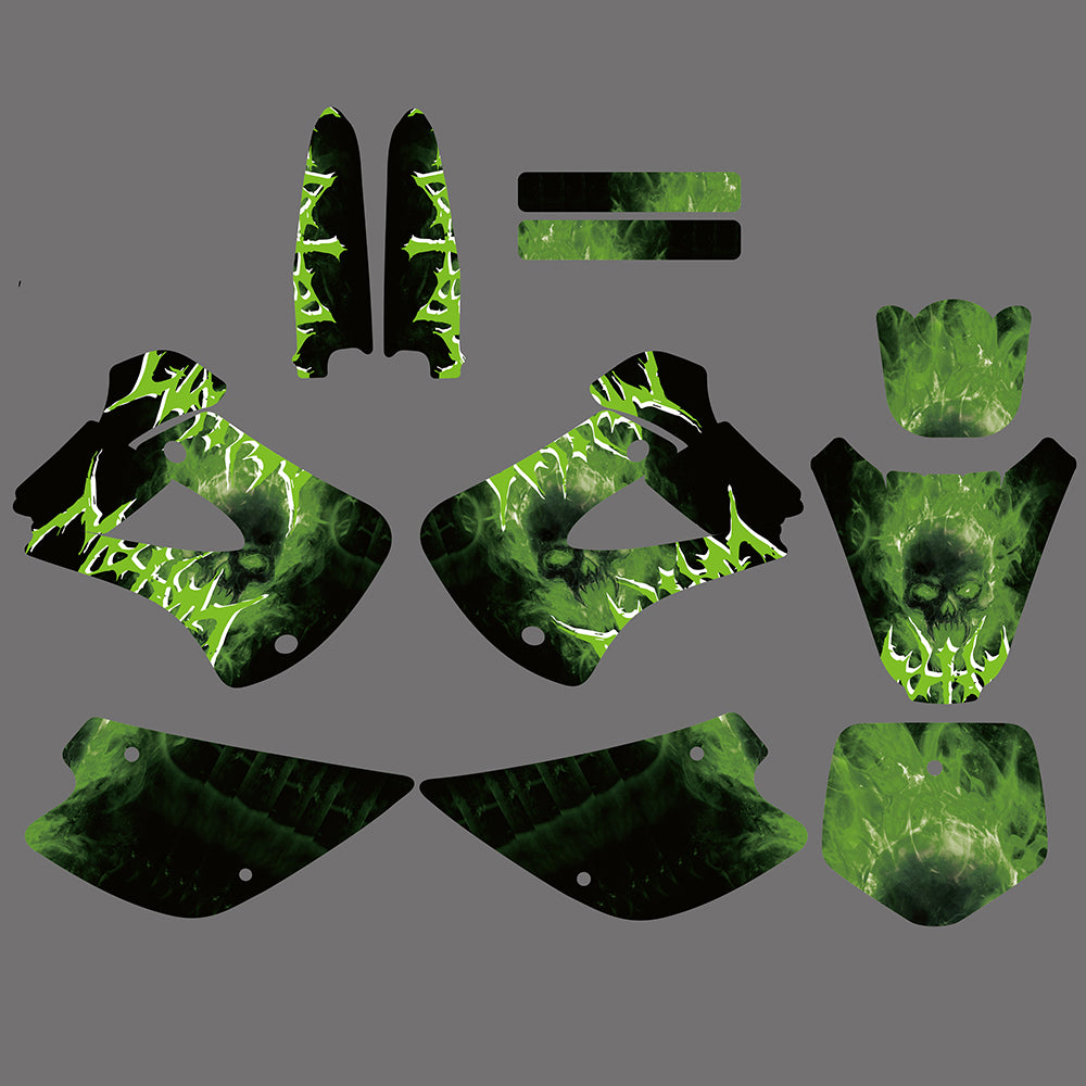 Motorcycle Team Graphics Decals Stickers Kit For KAWASAKI	KX85/KX100 1998-2013