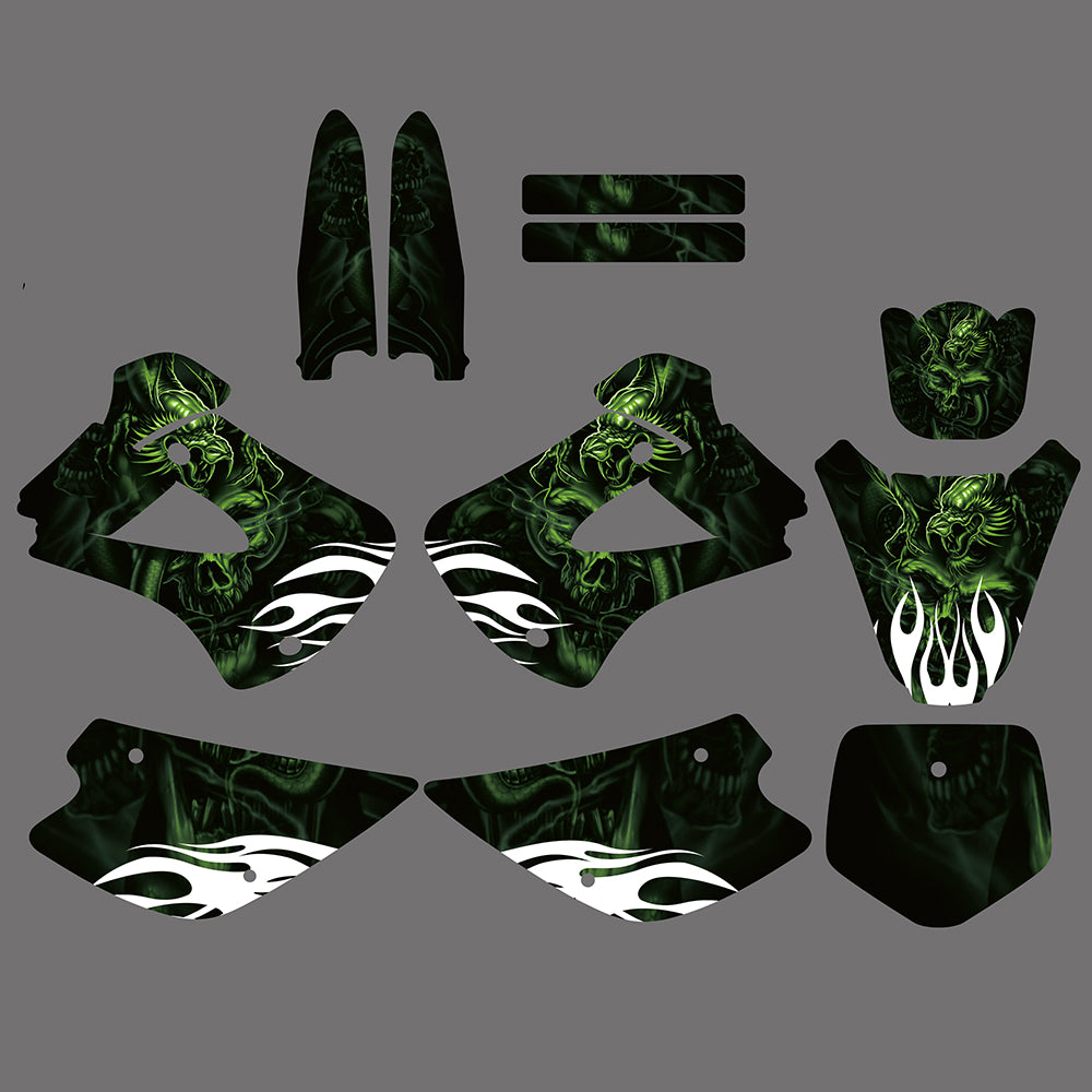 Motorcycle Team Graphics Decals Stickers Kit For KAWASAKI	KX85/KX100 1998-2013