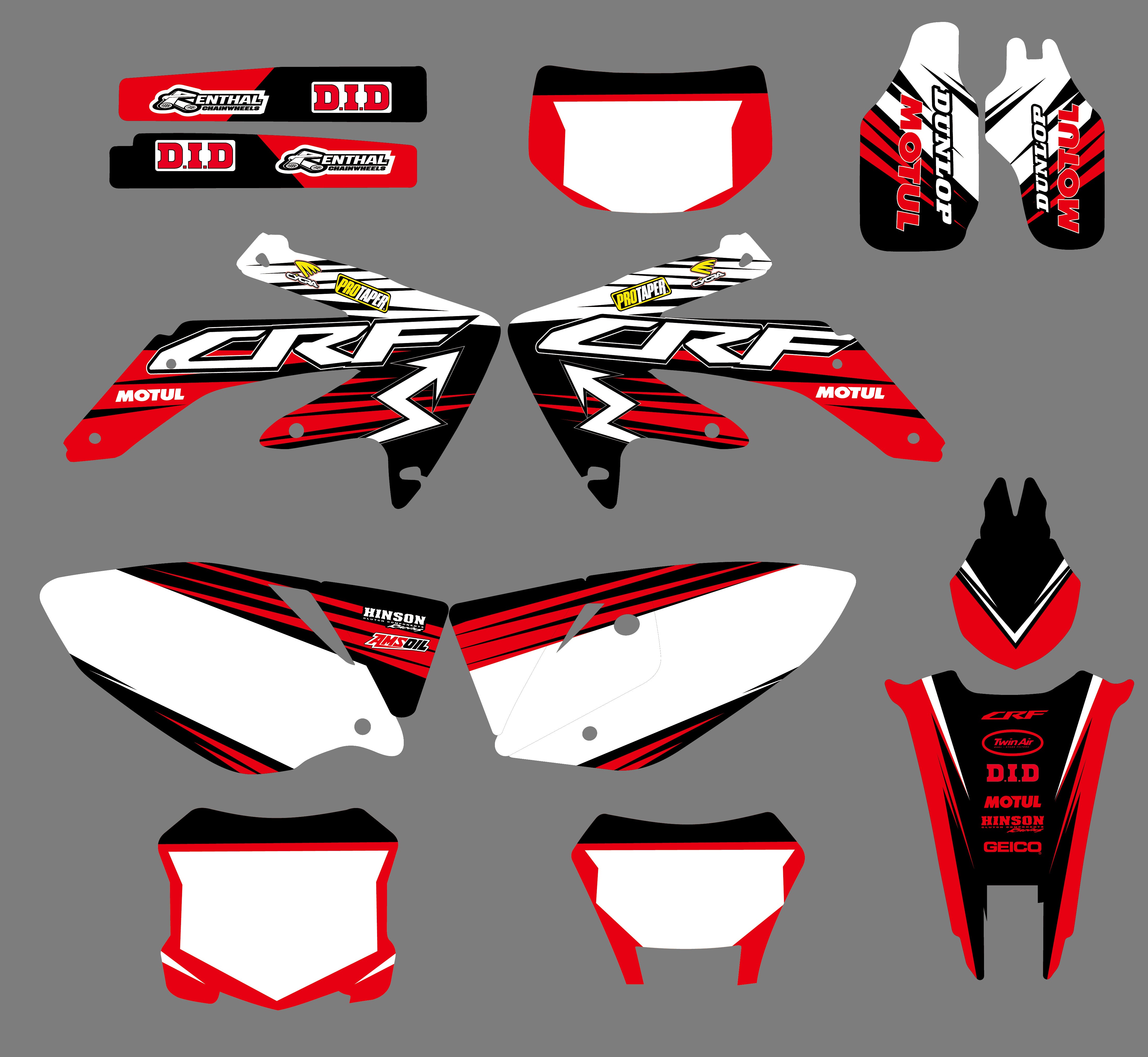 Team Graphics Decals Stickers Kit For Honda CRF450X 2005-2016