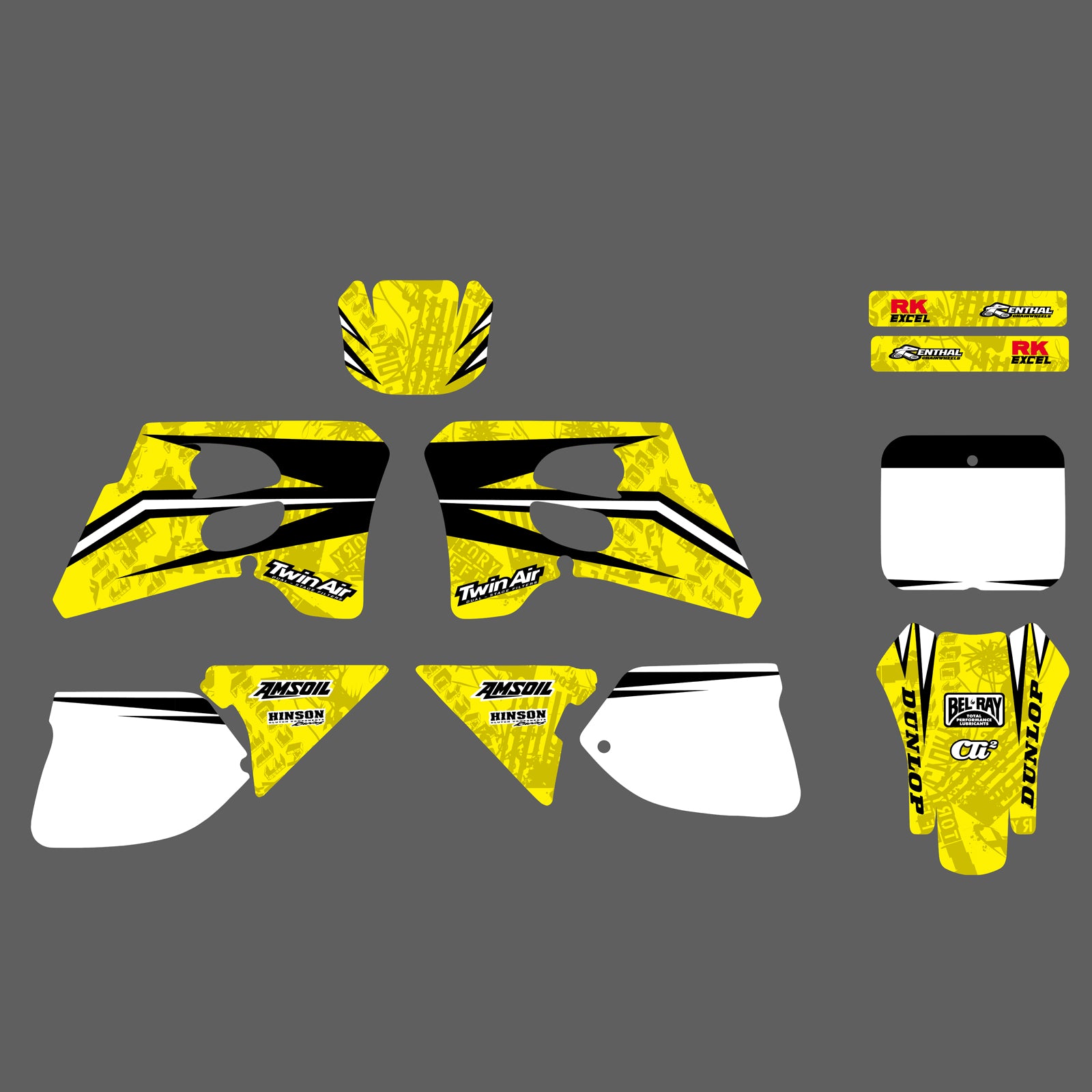 New Personality Team Graphics Kit For Suzuki RM125 RM250 93-95