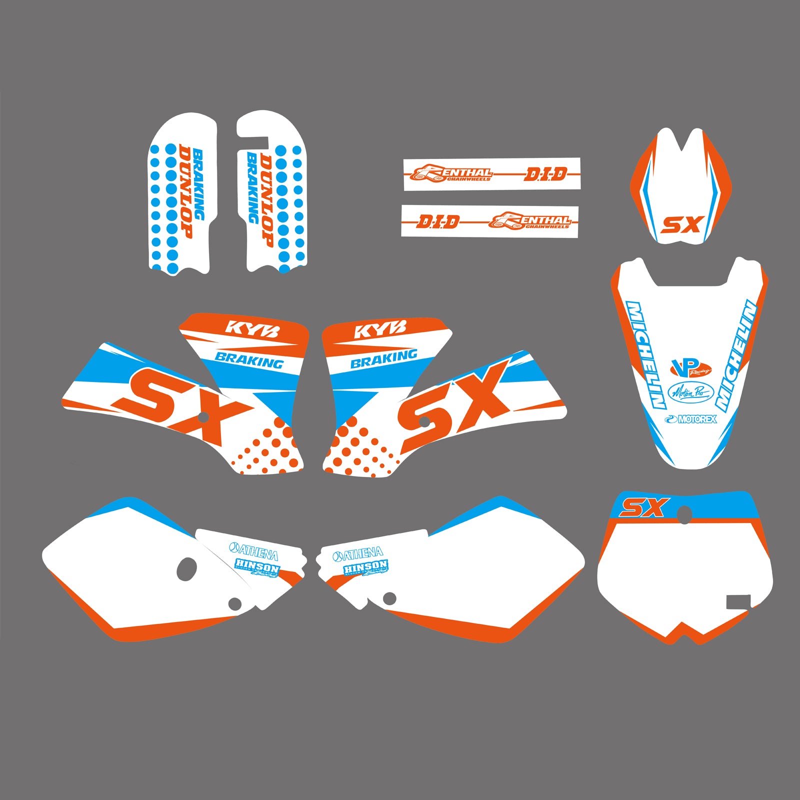 Motorcycle Graphics & Background Decals Kits for KTM SX65 02-08