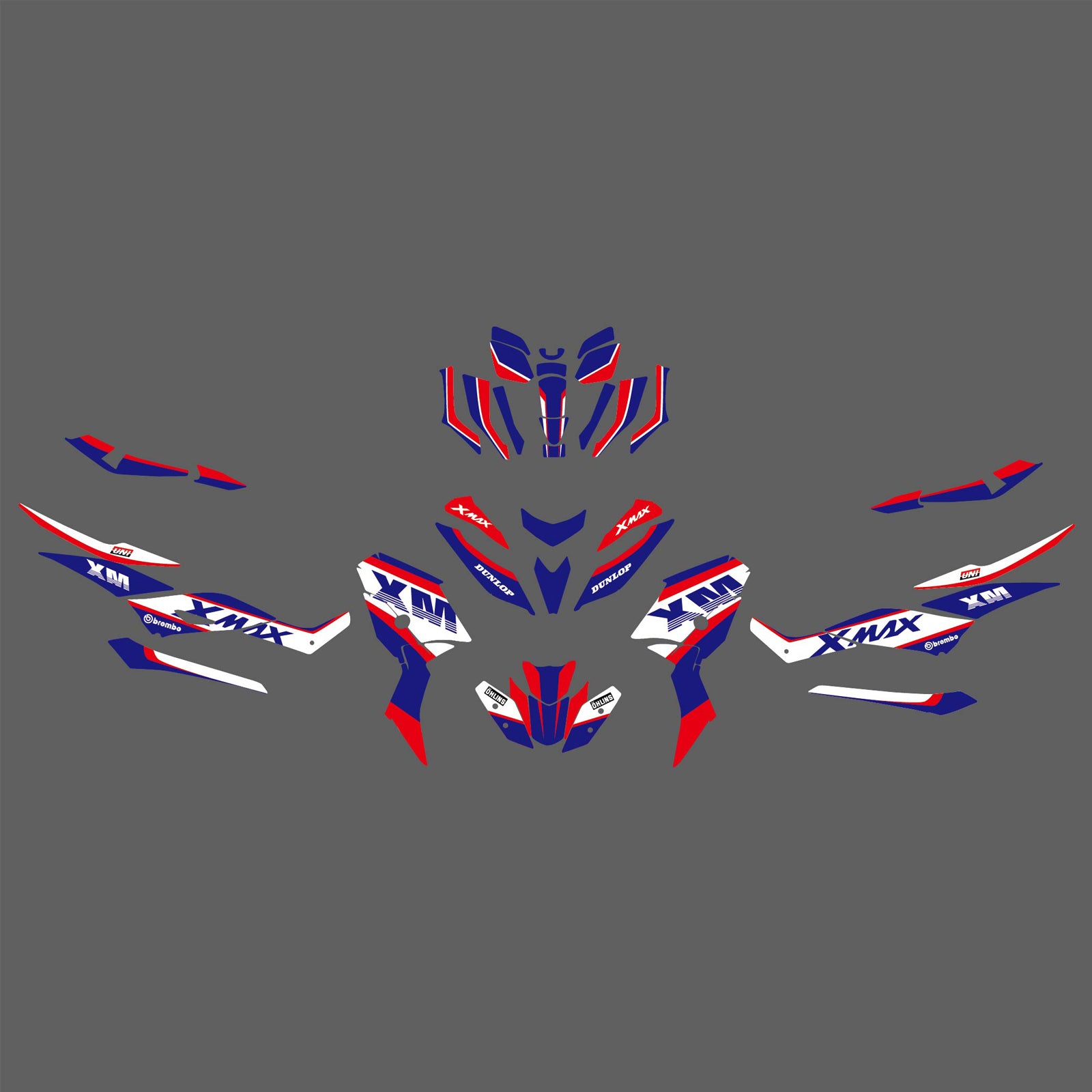 Graphics Background Decal Motorcycle Protect Stickers For YAMAHA X-MAX 2017-2022