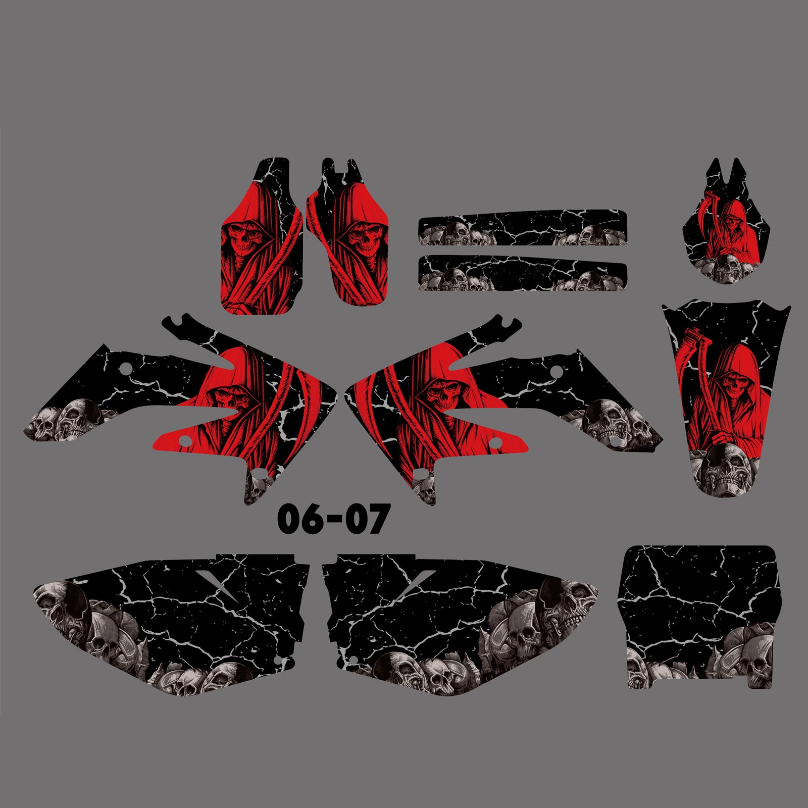 Team Graphics Backgrounds Decals Stickers For HONDA CRF250 2006-2007