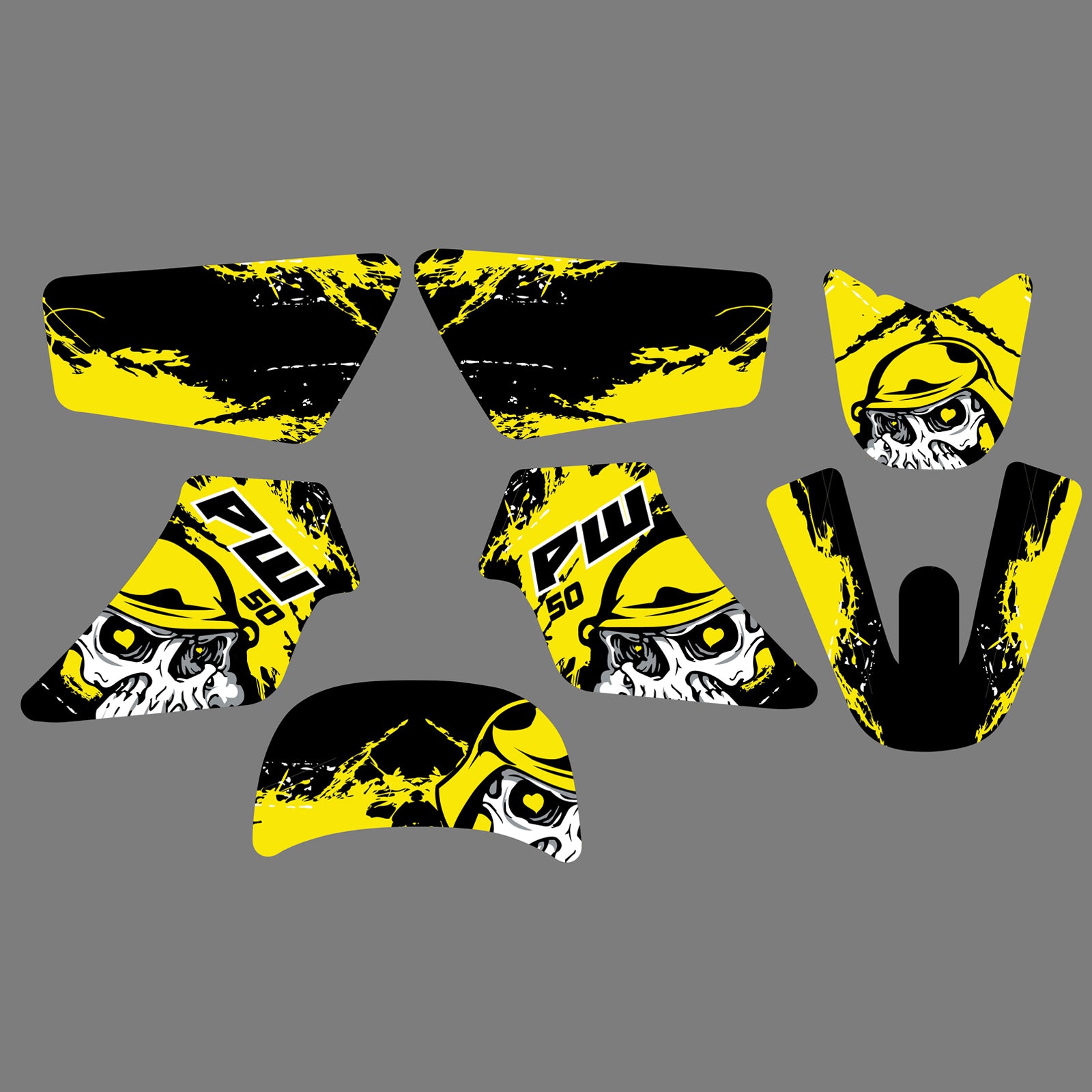 Team Graphics Background Decals Stickers For Yamaha PW50 1981-2021 All Years