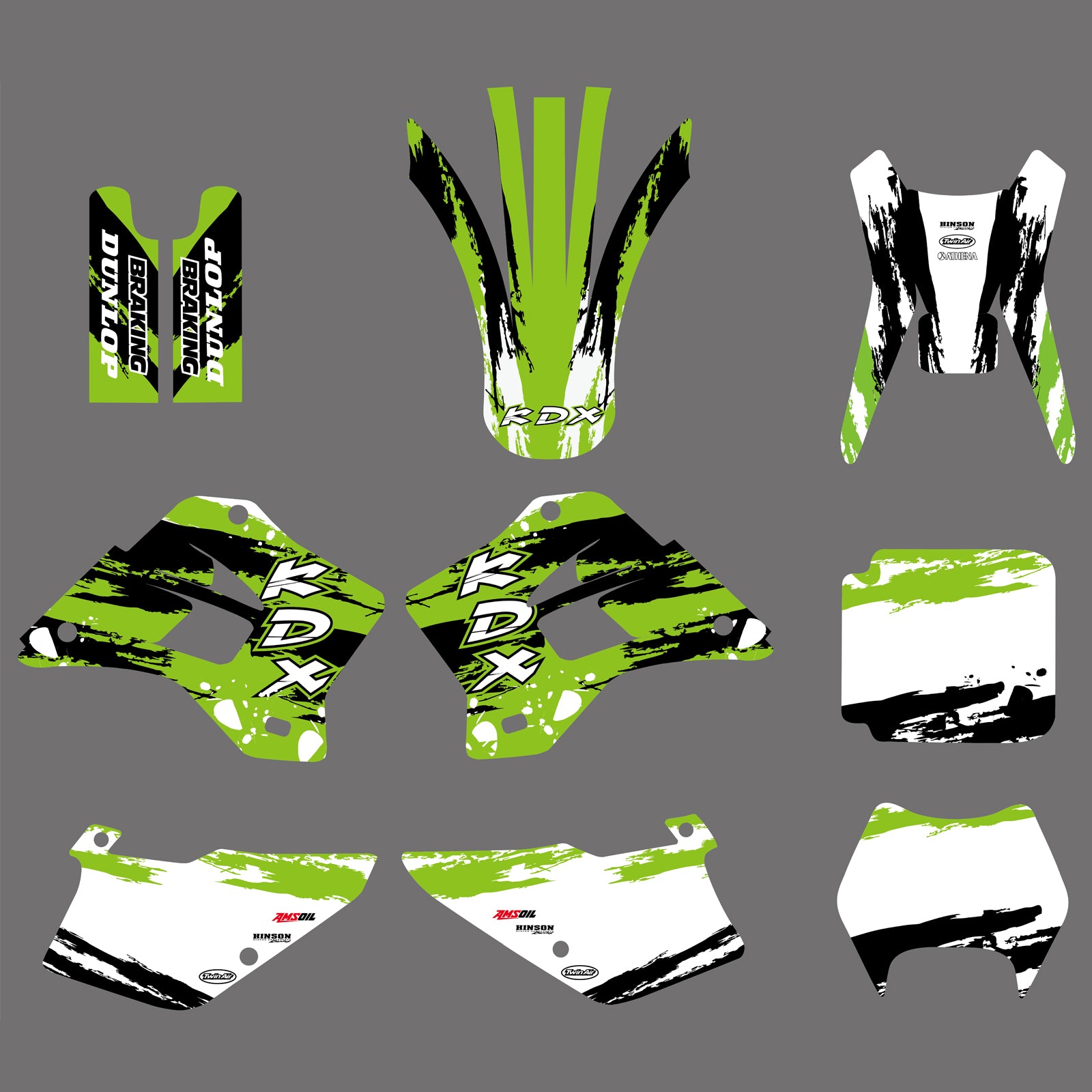 Graphics Background Decal Stickers For Kawasaki KDX200/KDX220 1995-2008