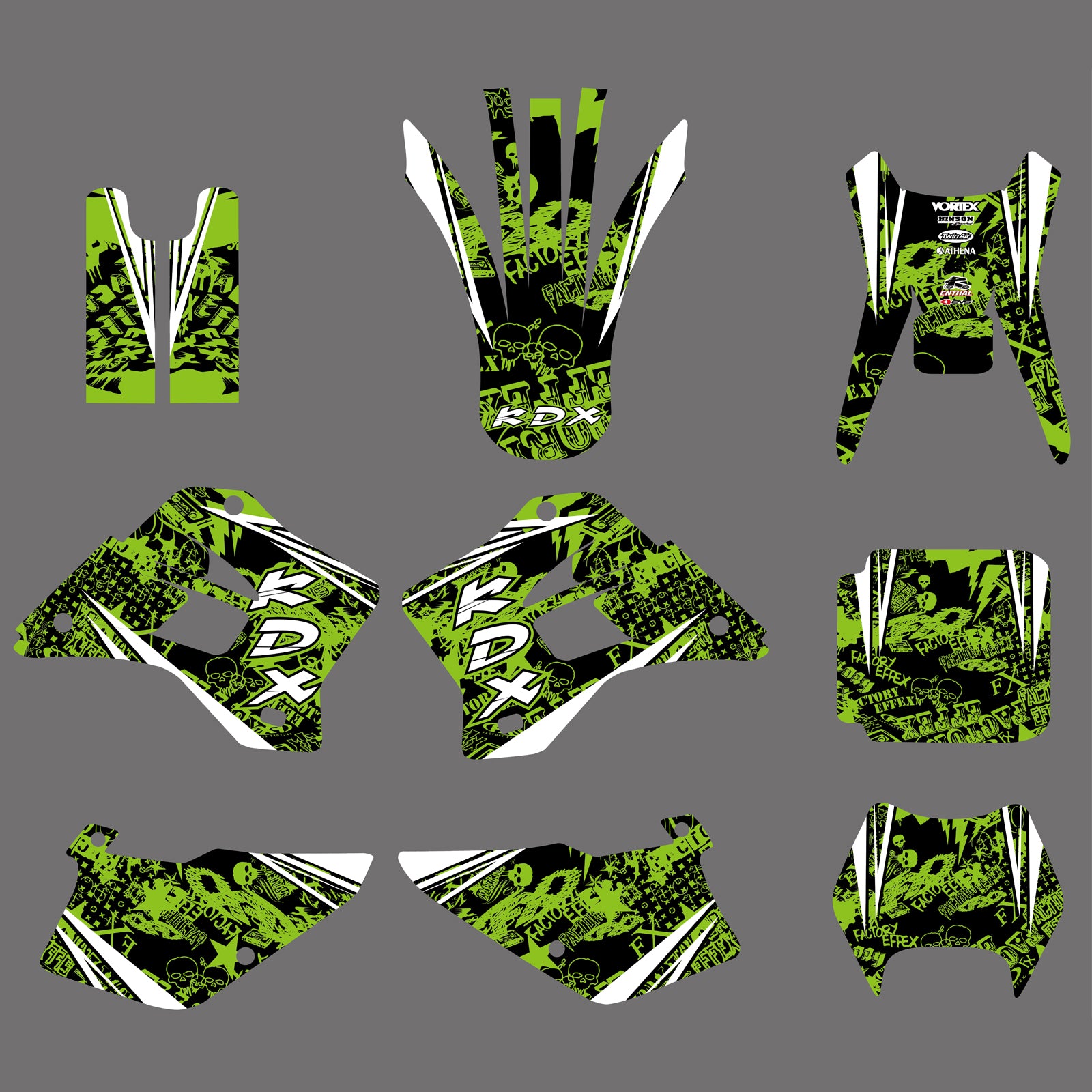 Graphics Background Decal Stickers For Kawasaki KDX200/KDX220 1995-2008