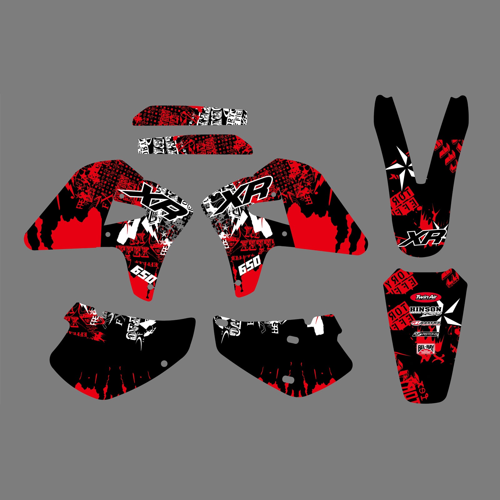 Team Graphics Decals Stickers For Honda XR650R 2000-2008