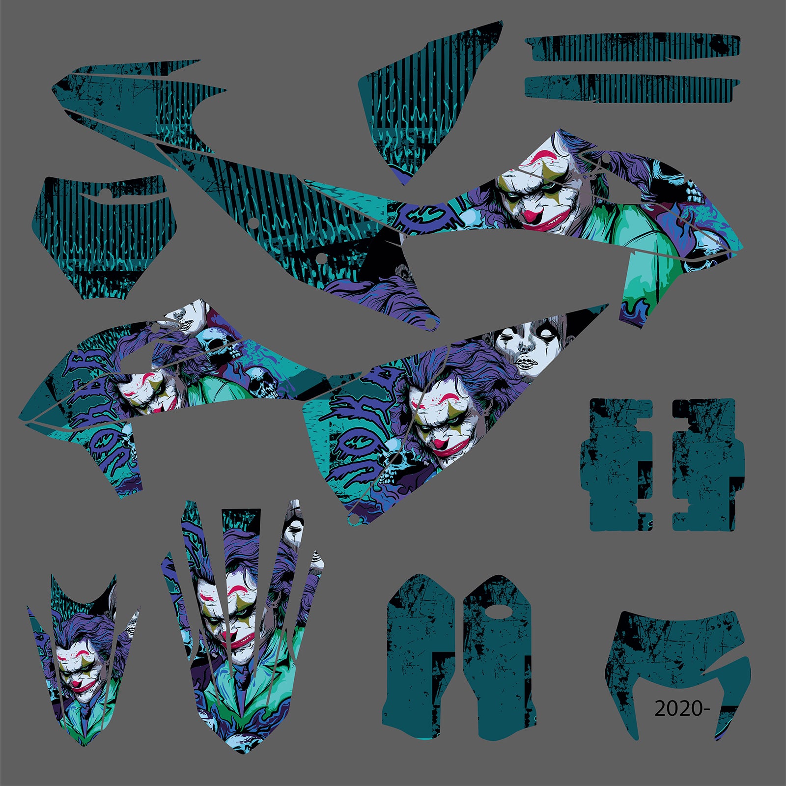 Motorcycle Graphic Decals Stickers Kit For KTM EXC/XC-W 2020-2023