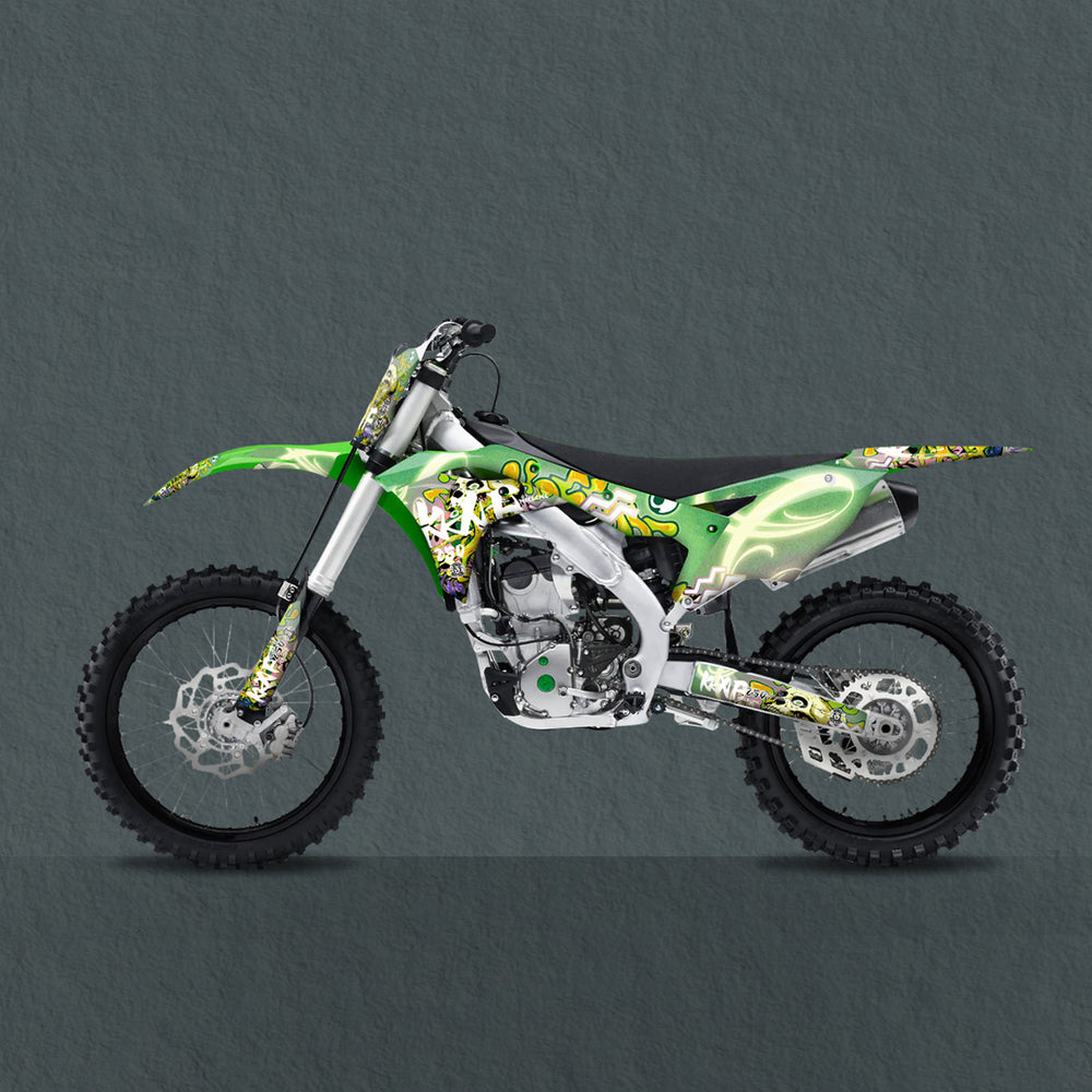 Graphics Kit Fender Decals Fork Stickers For Kawasaki KX250F KX 250F 2