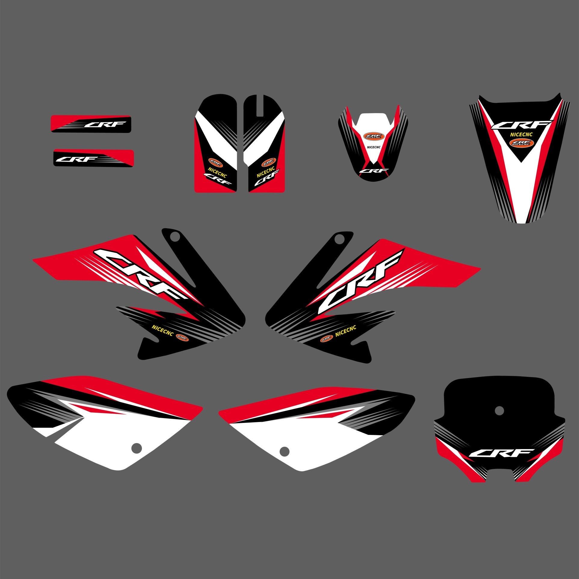 Motorcycle Team Graphic Decals Stickers Kit For HONDA CRF70 2004-2012 CRF80 CRF100 2004-2010