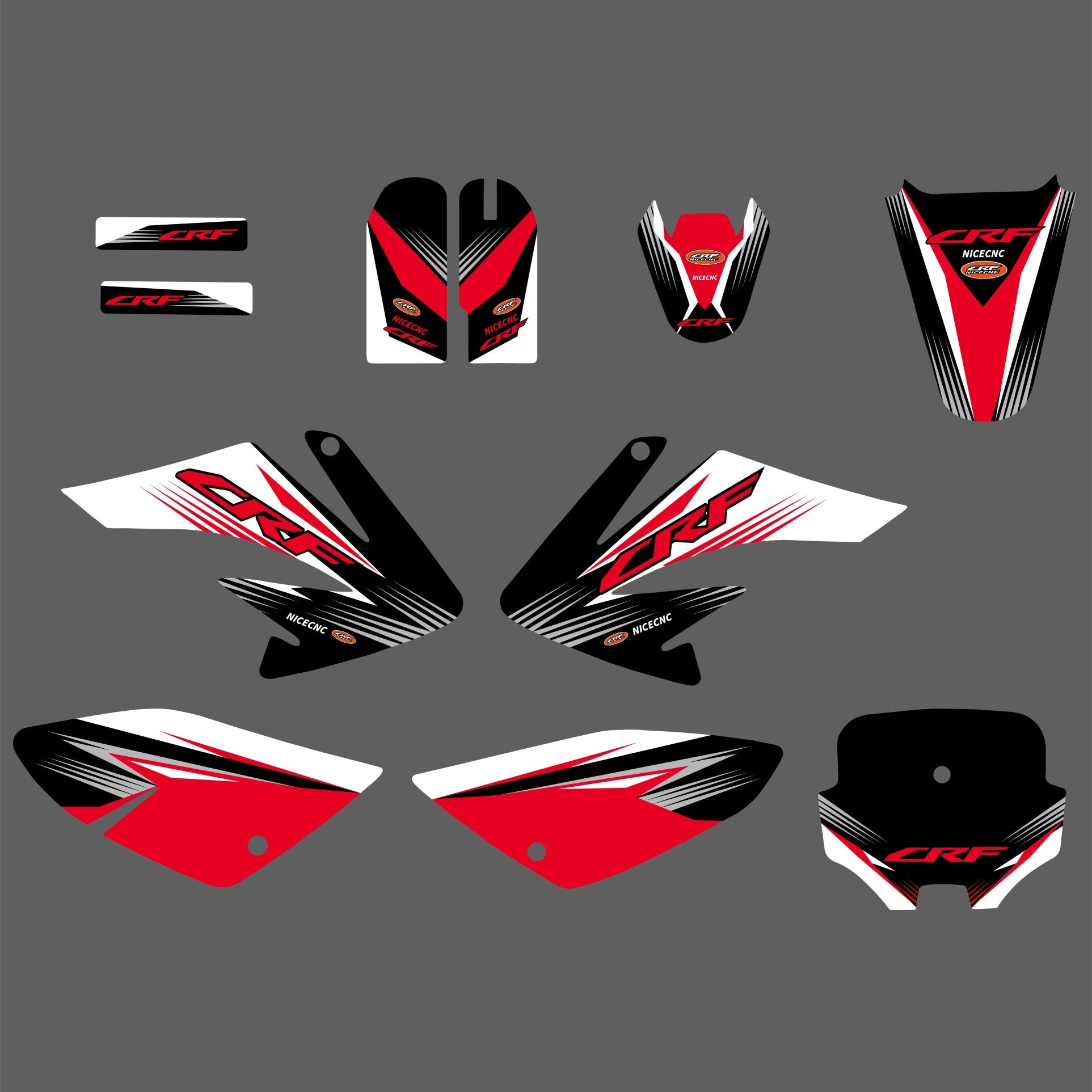 Motorcycle Team Graphic Decals Stickers Kit For HONDA CRF70 2004-2012 CRF80 CRF100 2004-2010