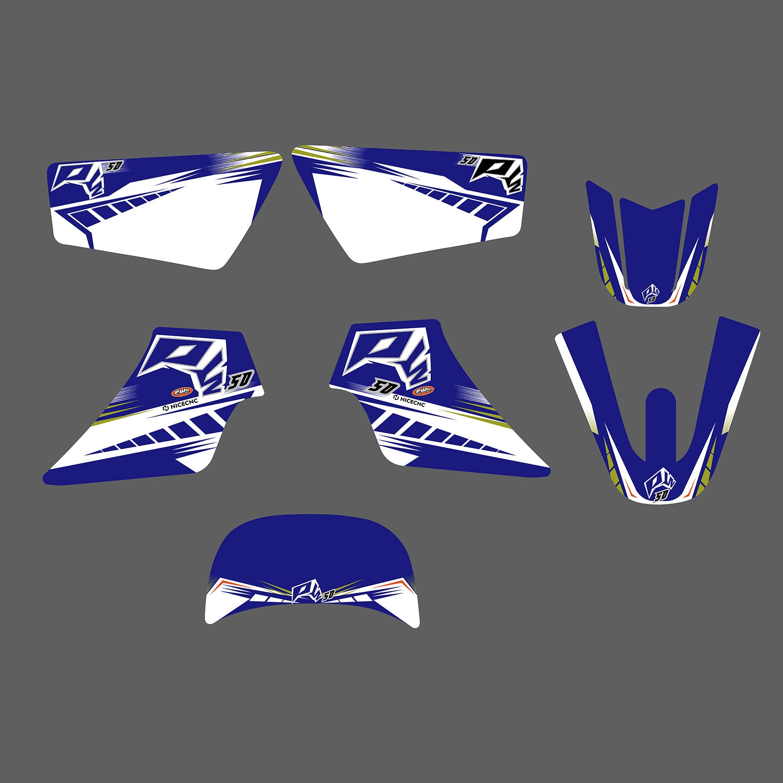 Motorcycle Team Full Graphics Background Sticker Decal Kits For YAMAHA PW50 ALL YEARS