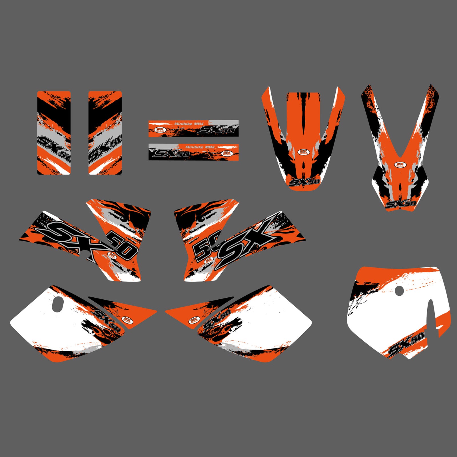 Team Graphics Backgrounds Graphic Decals Stickers For KTM 50 SX 2002-2008