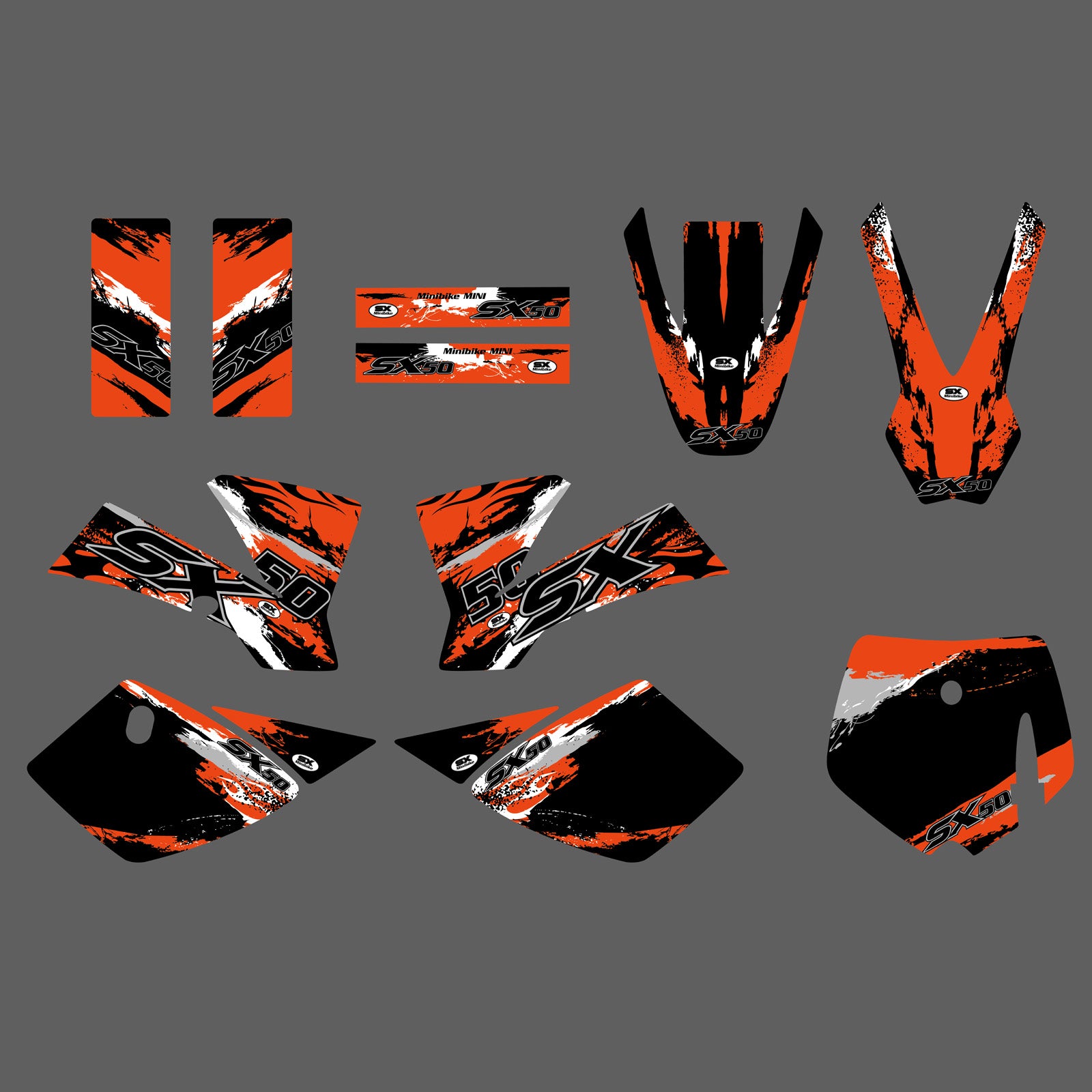 Team Graphics Backgrounds Graphic Decals Stickers For KTM 50 SX 2002-2008