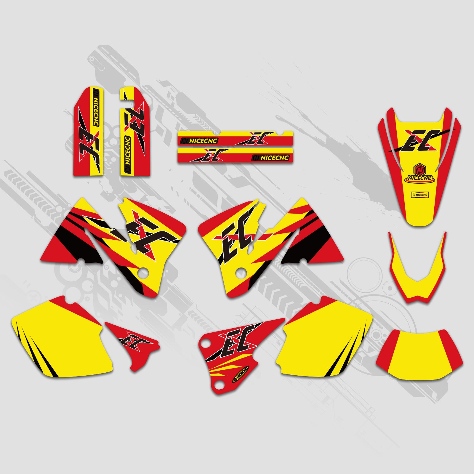 Off-Road Bike Full Graphics Decals Stickers Kit For KTM EXC 2001-2002