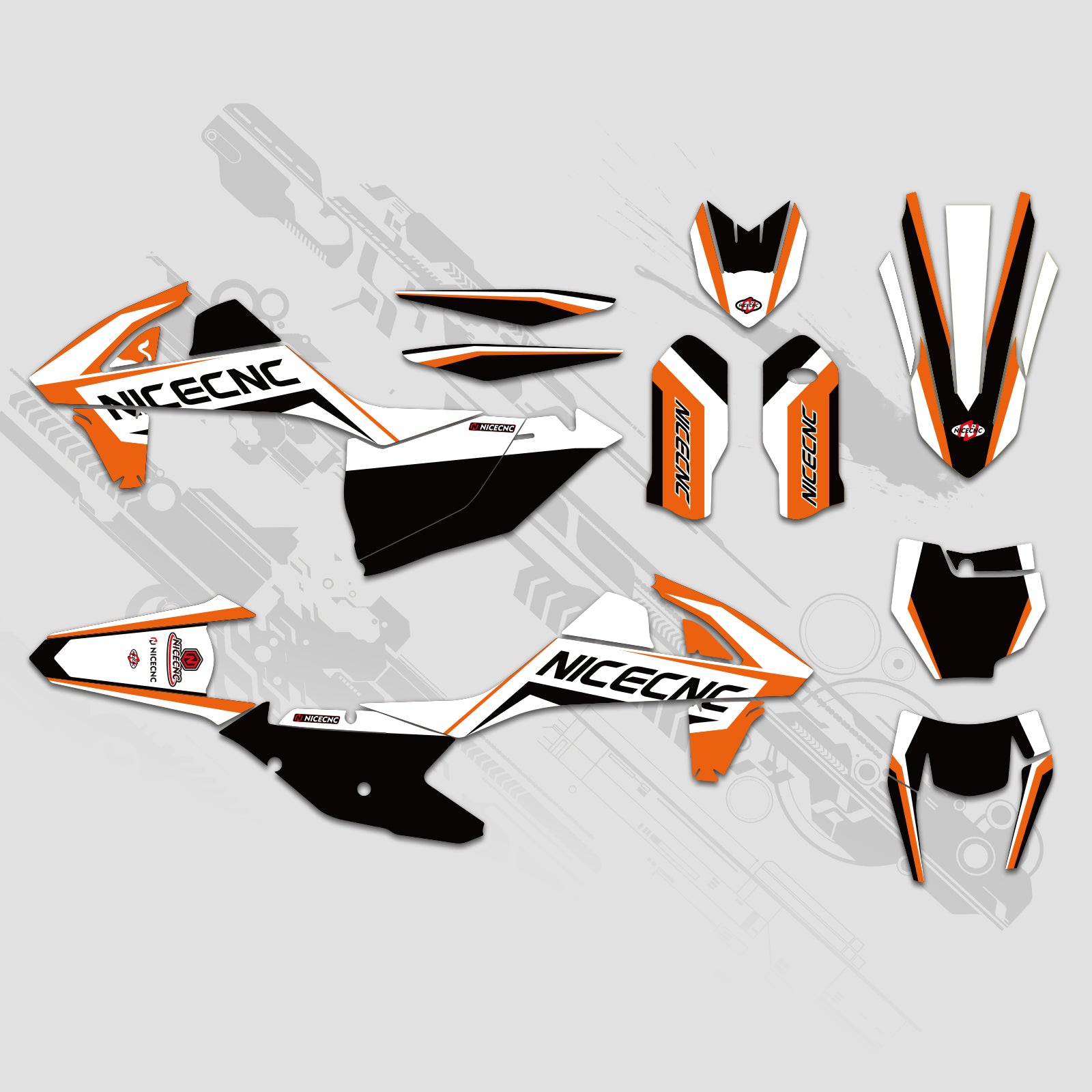 Motorcycle Full Graphics Decals Stickers Kit For KTM SX SXF 125-450 2016-2018