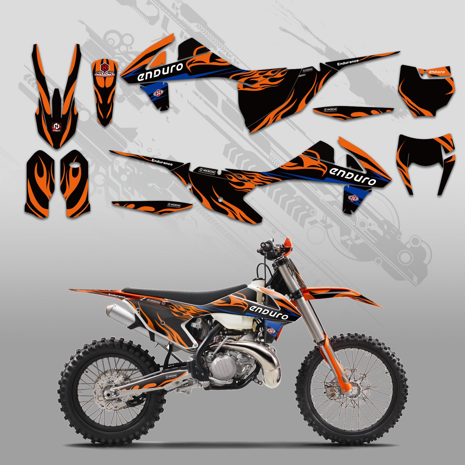 Motorcycle Full Graphics Decals Stickers Kit For KTM EXC/XC/XCF	2017-2019