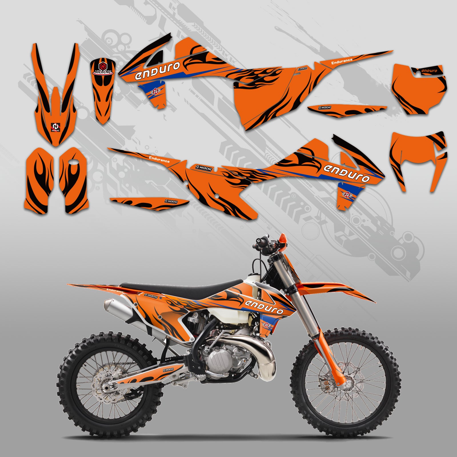 Motorcycle Full Graphics Decals Stickers Kit For KTM EXC/XC/XCF	2017-2019