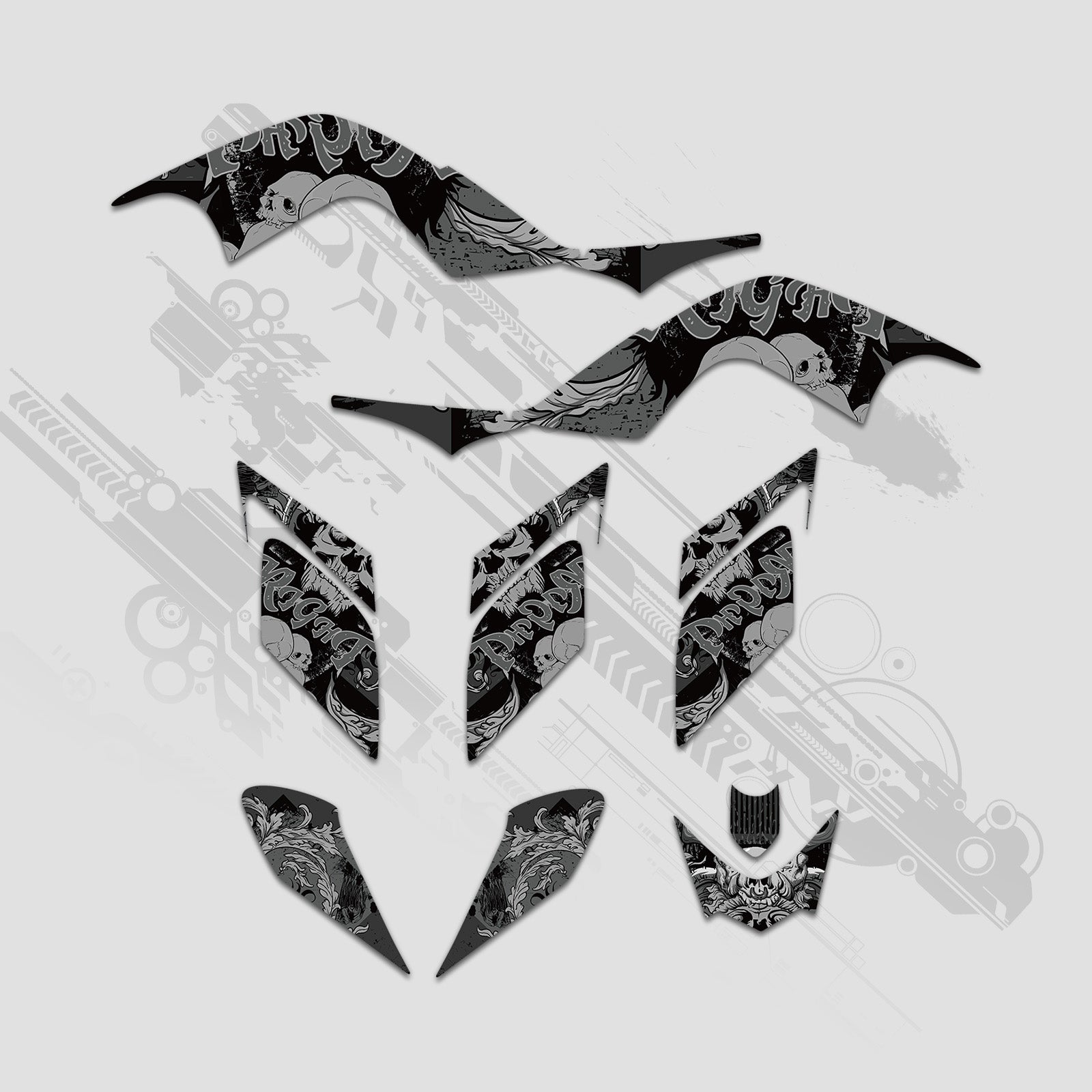 ATV Full Graphics Decals Stickers Kit For Yamaha RAPTOR 700 2006-2012