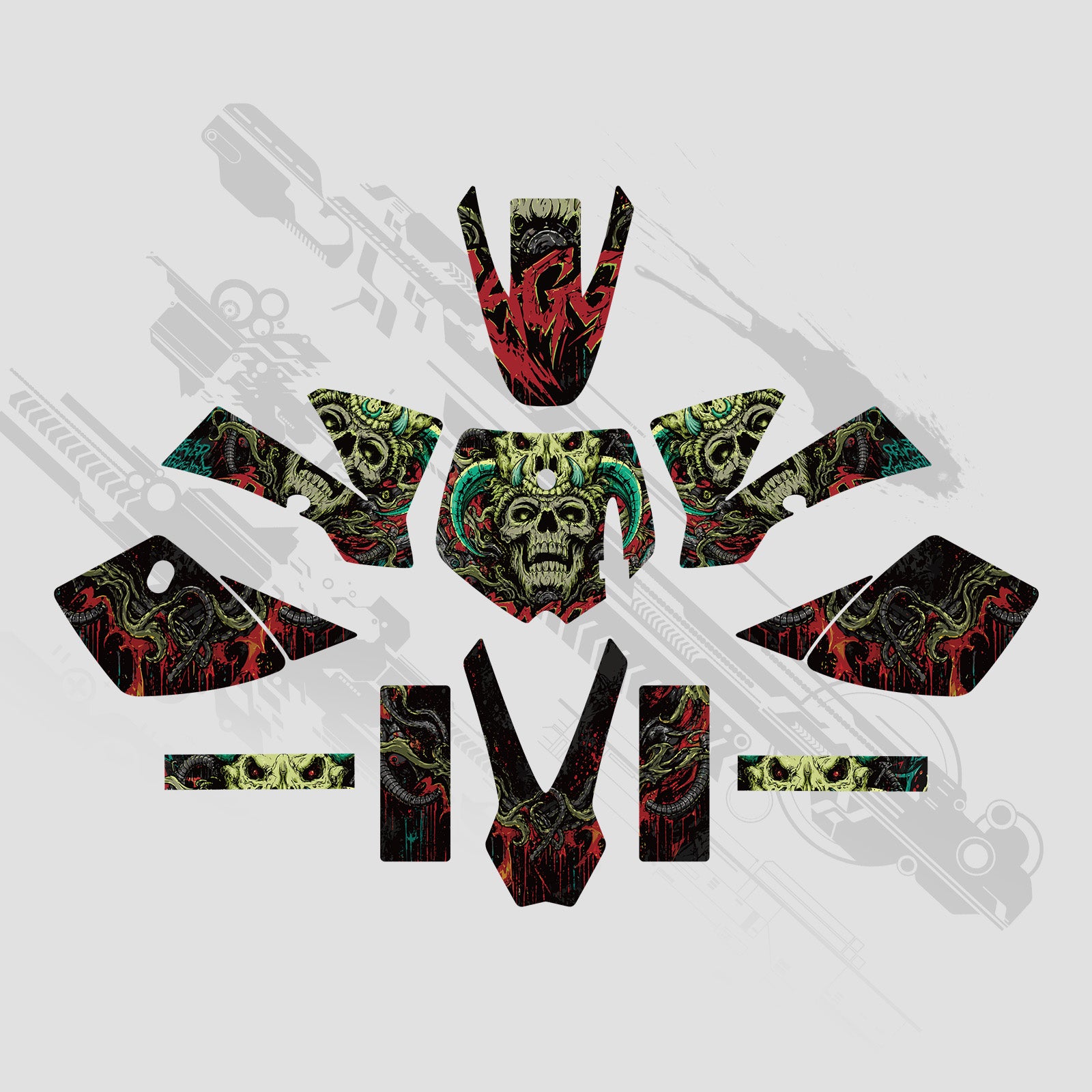 Motorcycle Full Graphics Decals Stickers Kit For KTM SX50 2002-2008