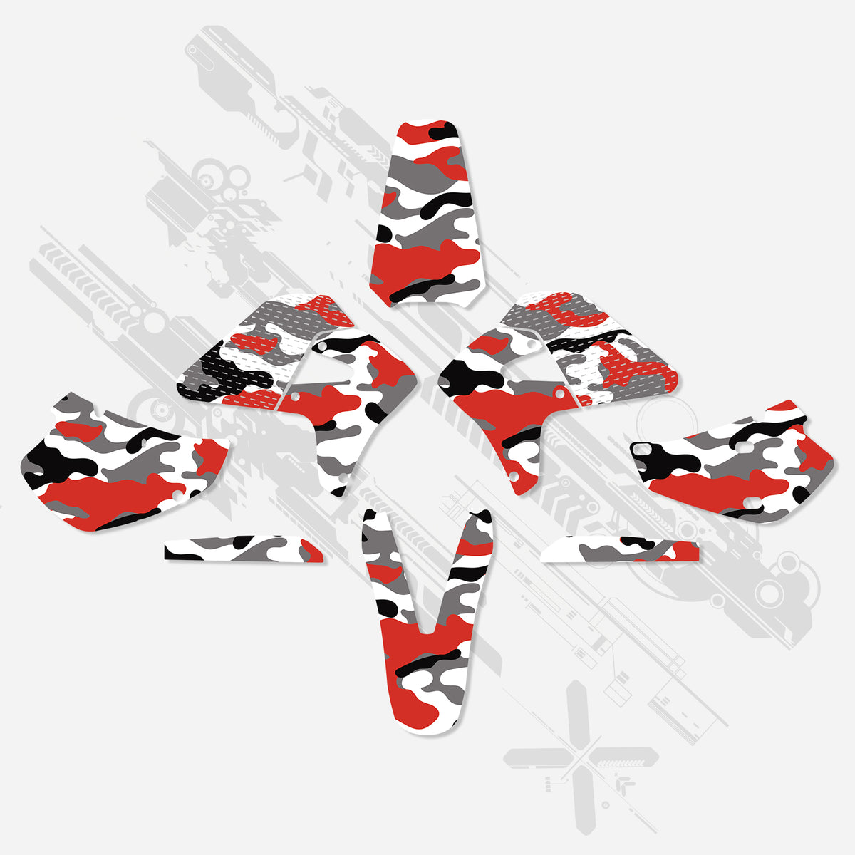 Motorcycle Full Graphics Decals Stickers Set For HONDA XR650R 2000-2009
