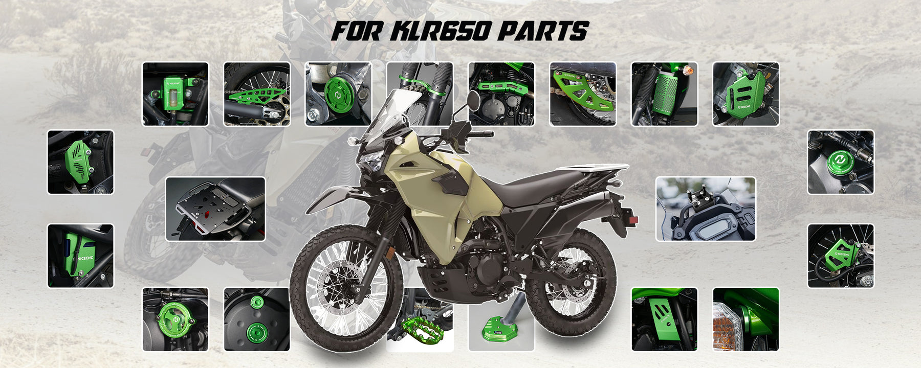 Kawasaki KLR650 Motorcycle Upgrades Parts Dual-Sport Accessories
