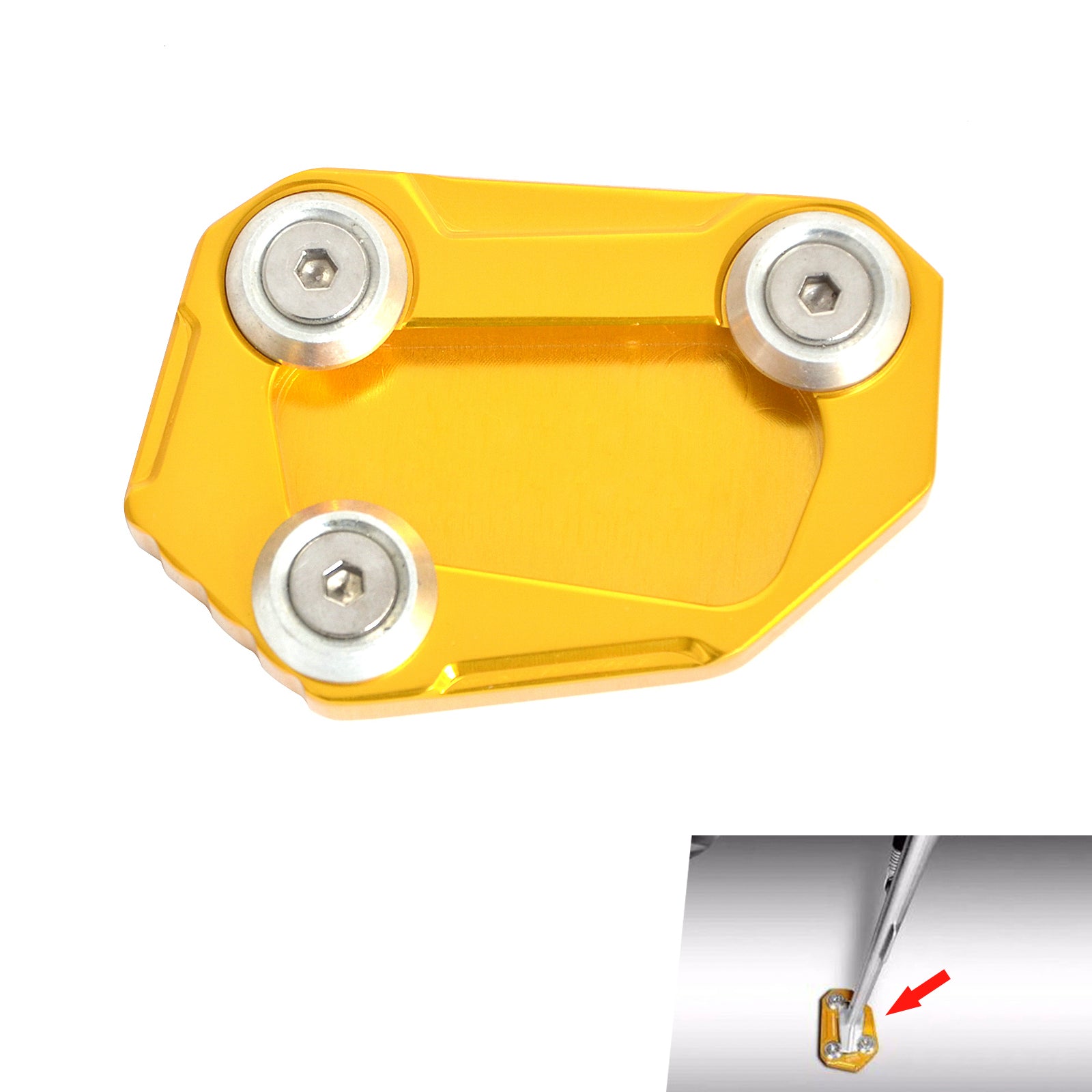 CNC Kickstand Side Stand Pad Plate For BMW S1000R S 1000R 2014-2016
