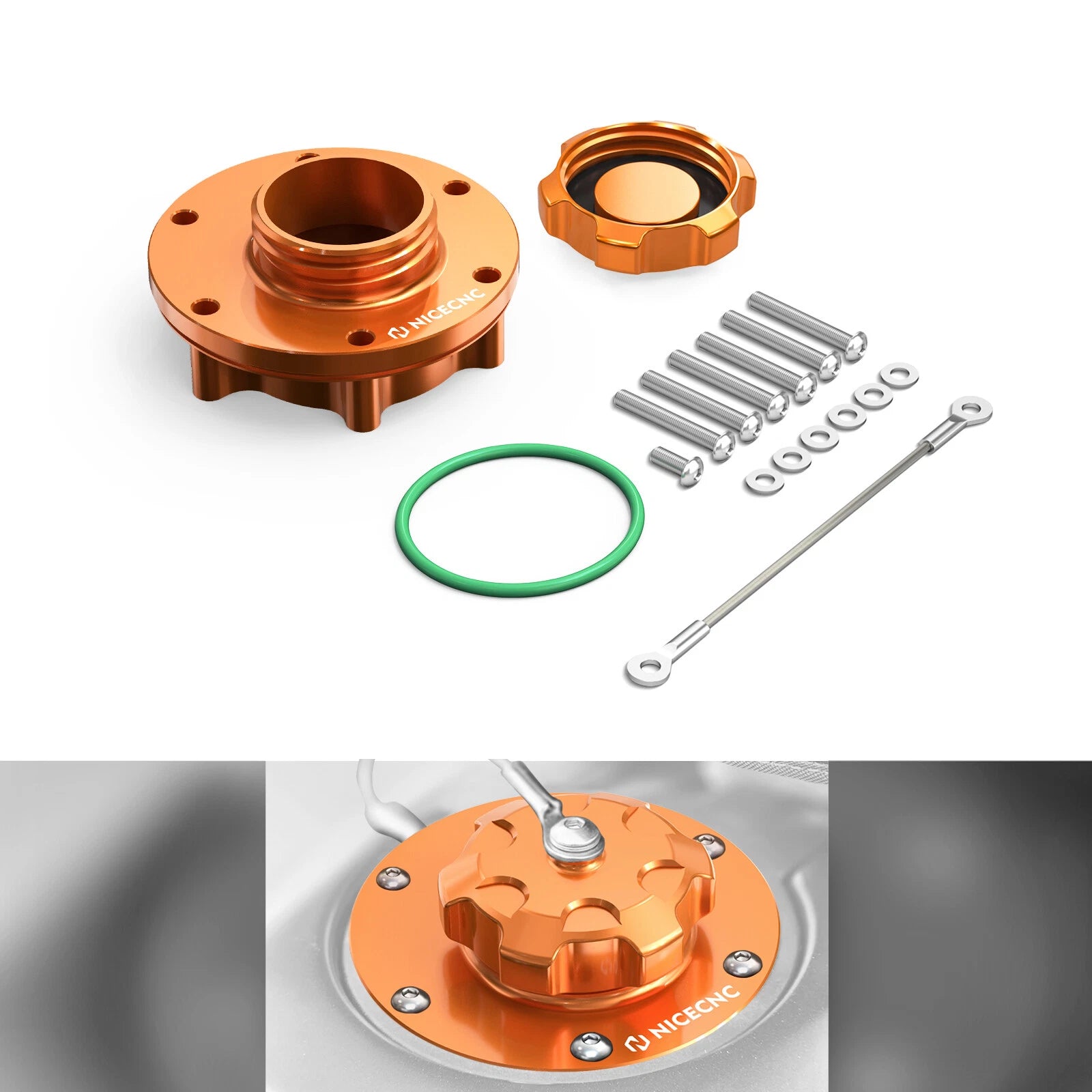 Tank Fuel Filler Neck Cap Cover Kit For KTM 790 890 Adventure R 2019-2023