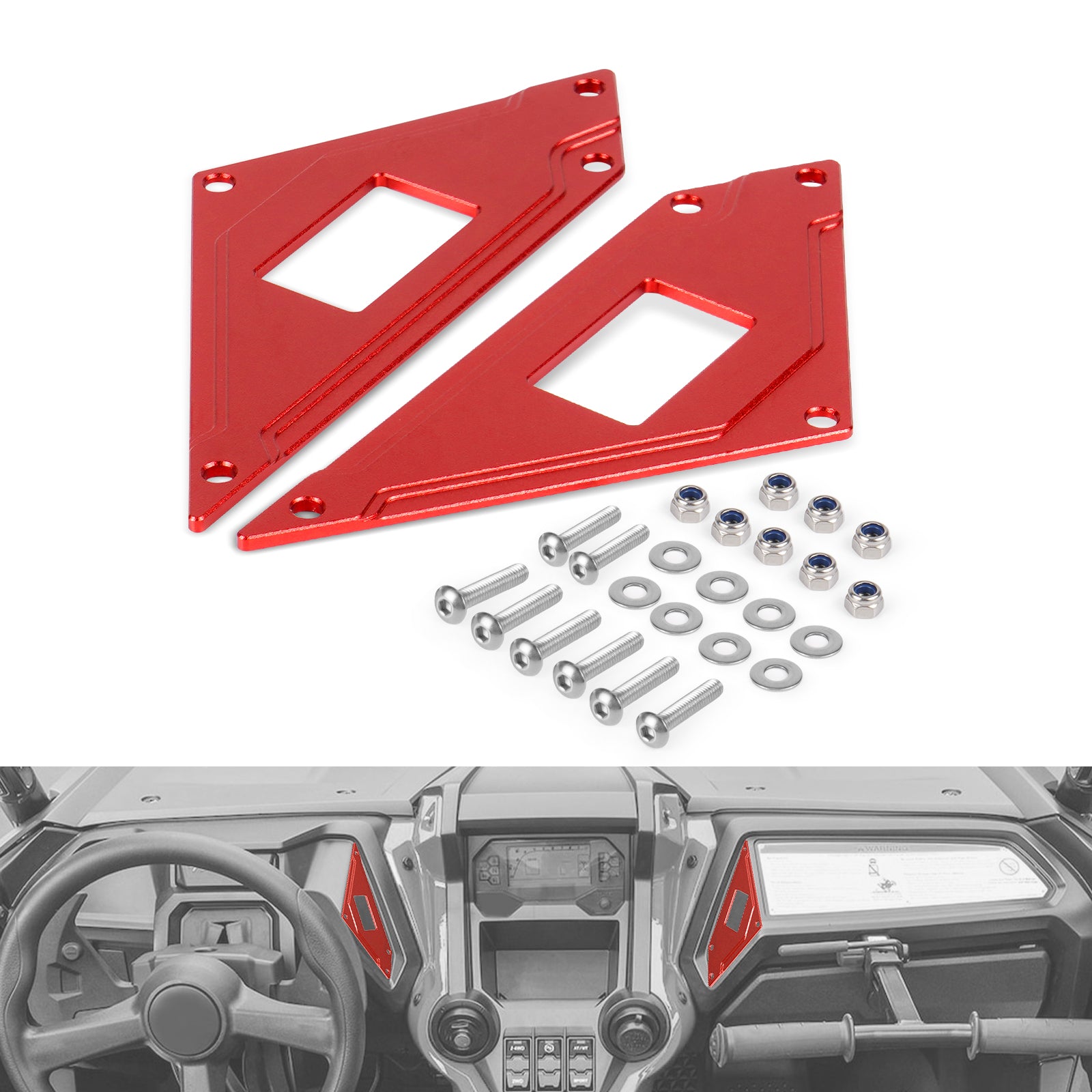 Left & Right Drivers Side Rocker Switch Panel Plate For Honda Talon 1000 R X X-4