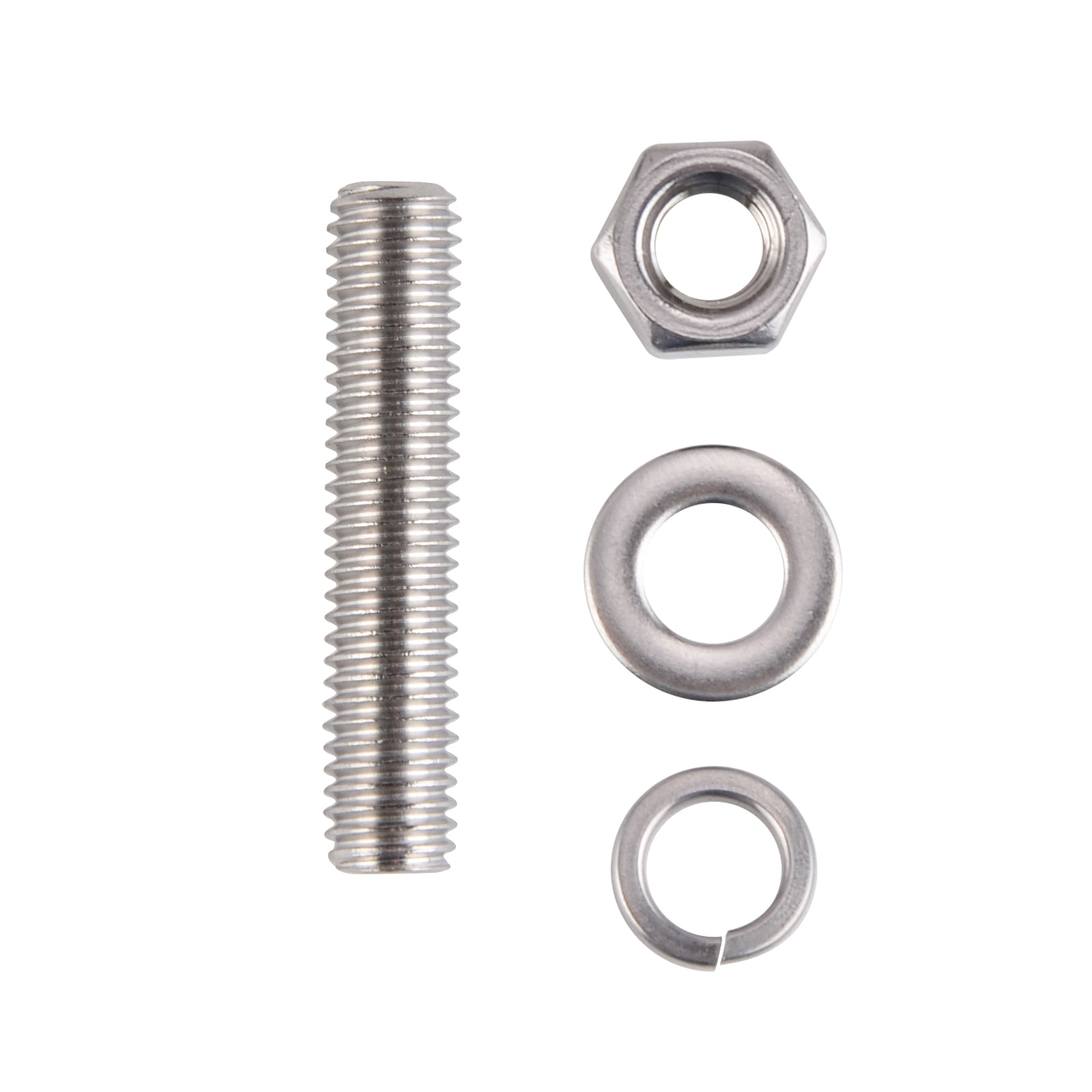 1 Set M8X40MM Stainless Inlet Stainless Steel Manifold Studs Nuts Washers