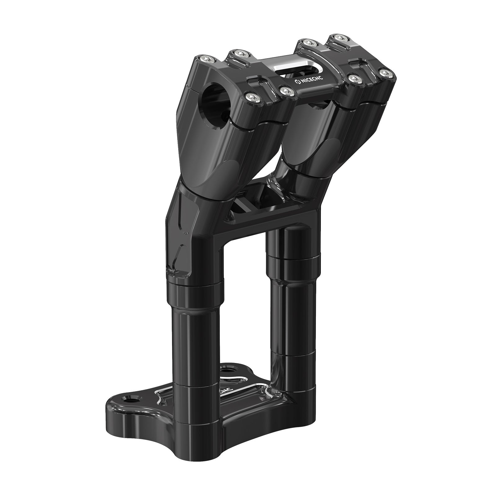Modular Kickback Isolated Risers Set For Harley 1-1/8" Handlebars Electra Tri Street Glide