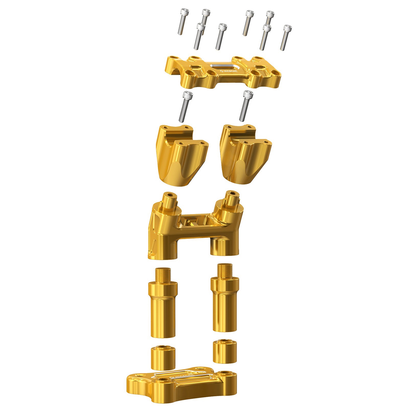 Modular Kickback Isolated Risers Set For Harley 1-1/8" Handlebars Electra Tri Street Glide